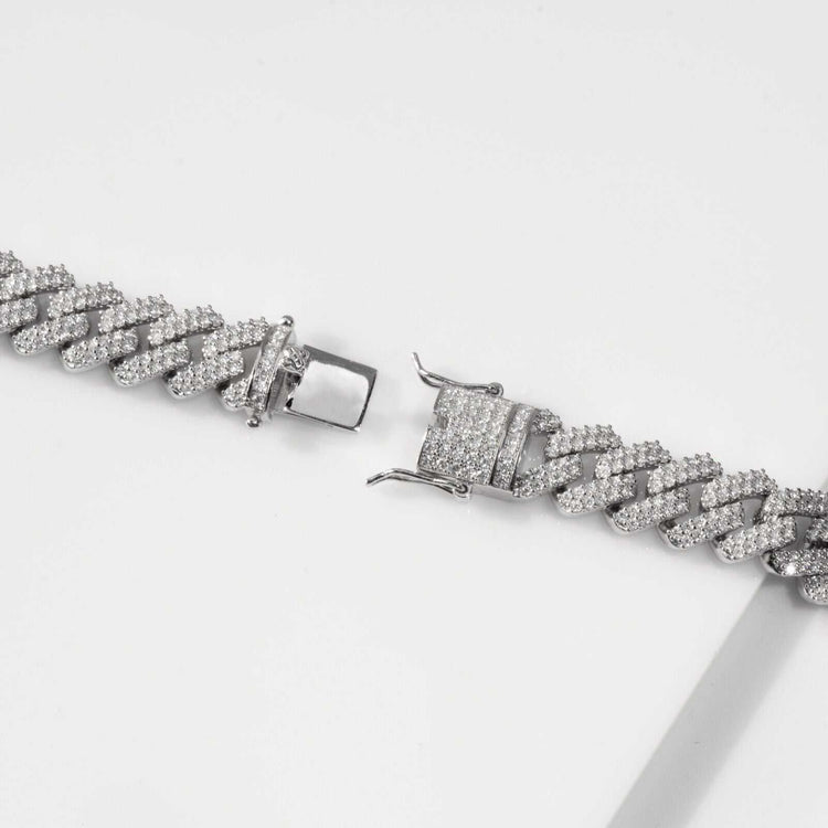 23.97ct Moissanite Miami Cuban Link Chain Iced 925 Silver Necklace