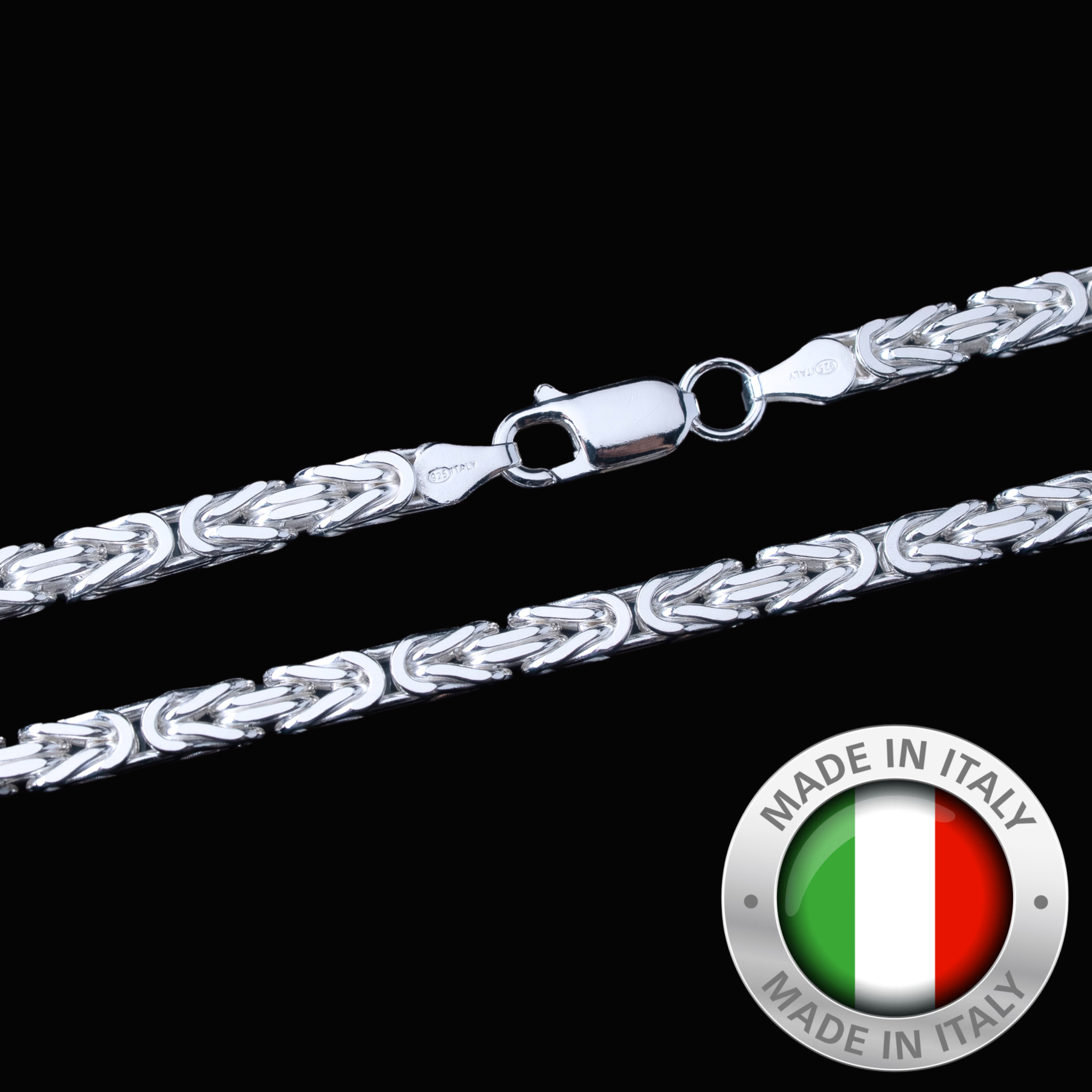 4MM Byzantine Chain 925 Sterling Silver
