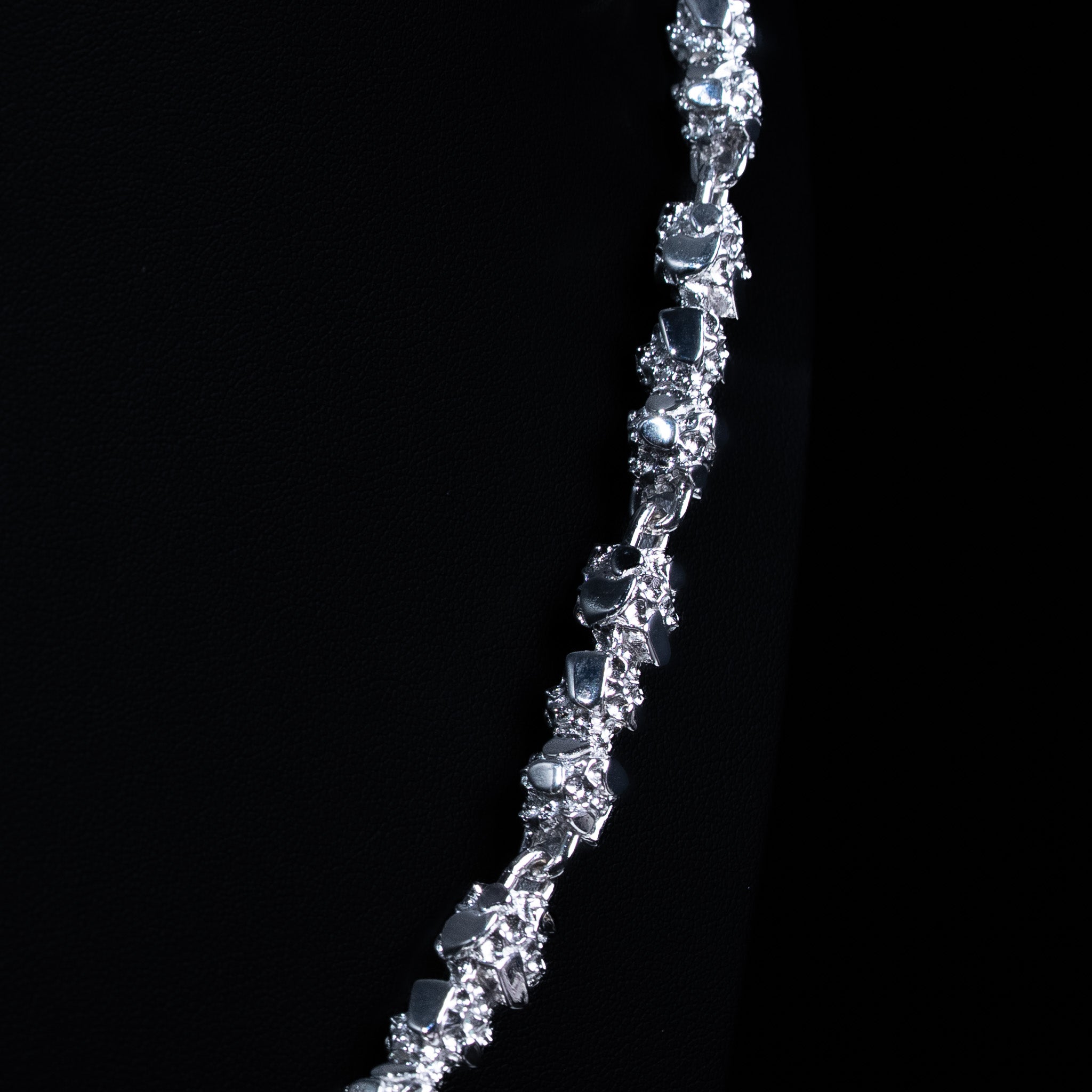 Nugget Chain 8.5 mm Necklace Real Solid 925 Sterling Silver