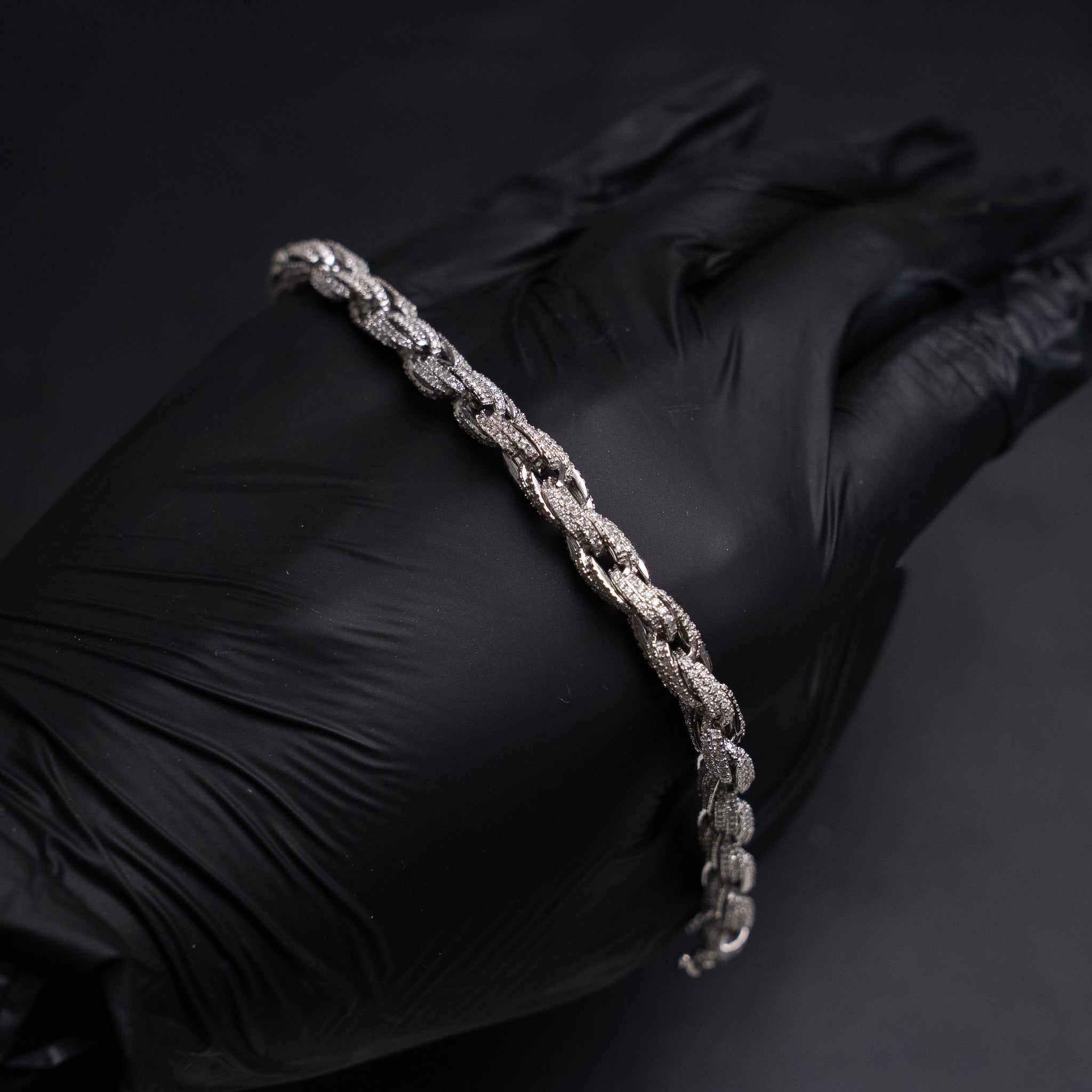 Moissanite 6mm Rope Bracelet 925 Sterling Silver