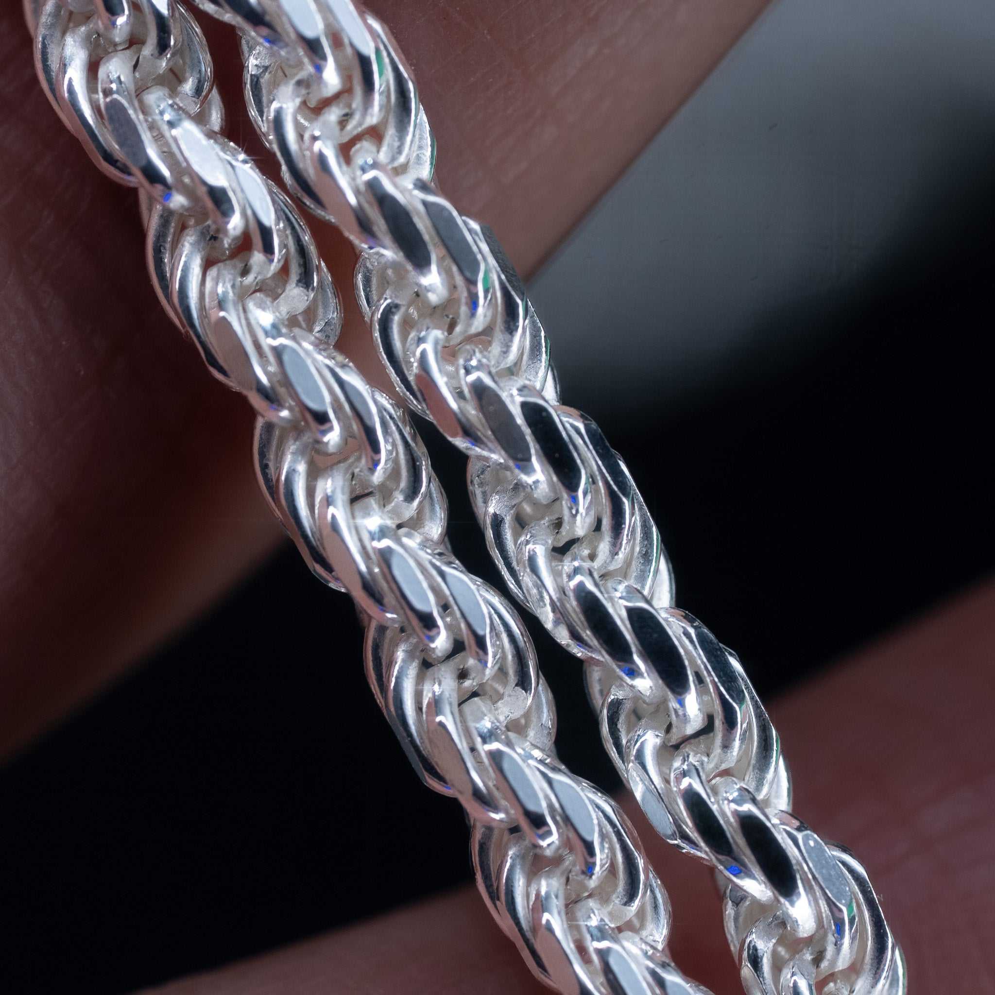 4MM Rope Chain Solid 925 Sterling Silver