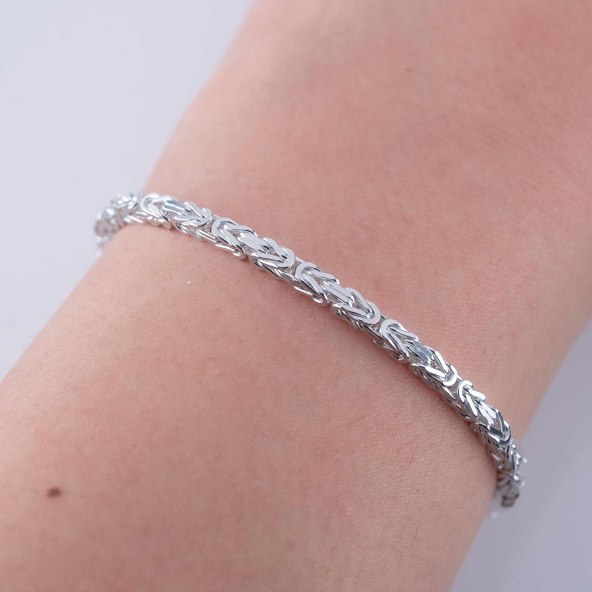 3MM Byzantine Bracelet in 925 Sterling Silver