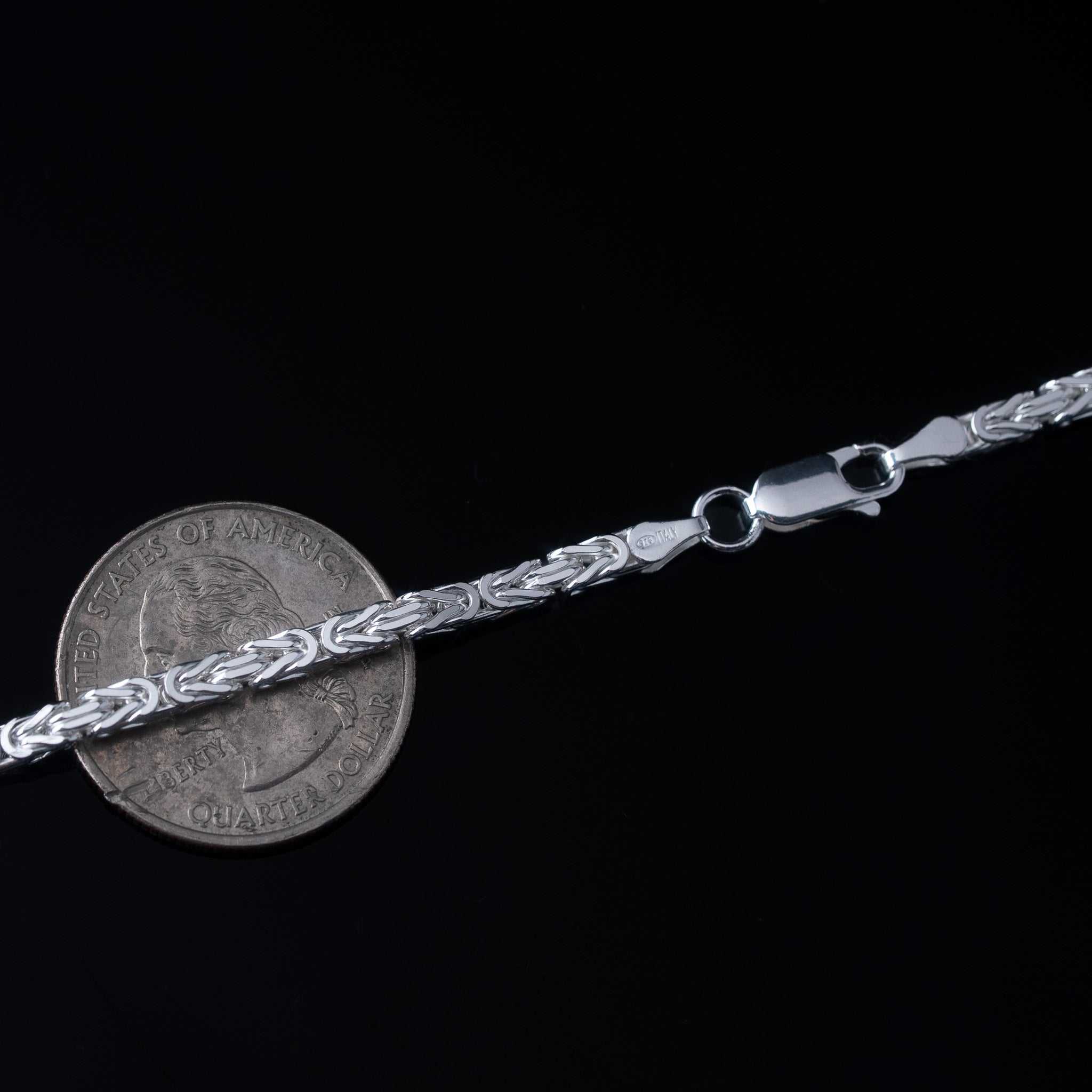 3MM Byzantine Chain 925 Sterling Silver