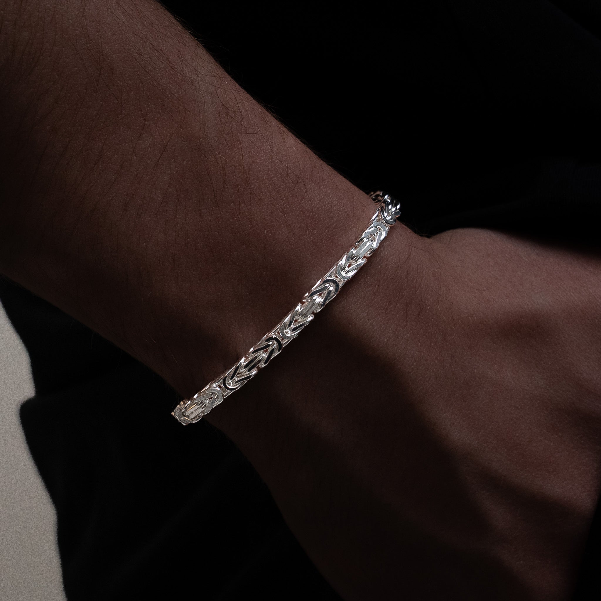 4MM Byzantine Bracelet 925 Sterling Silver