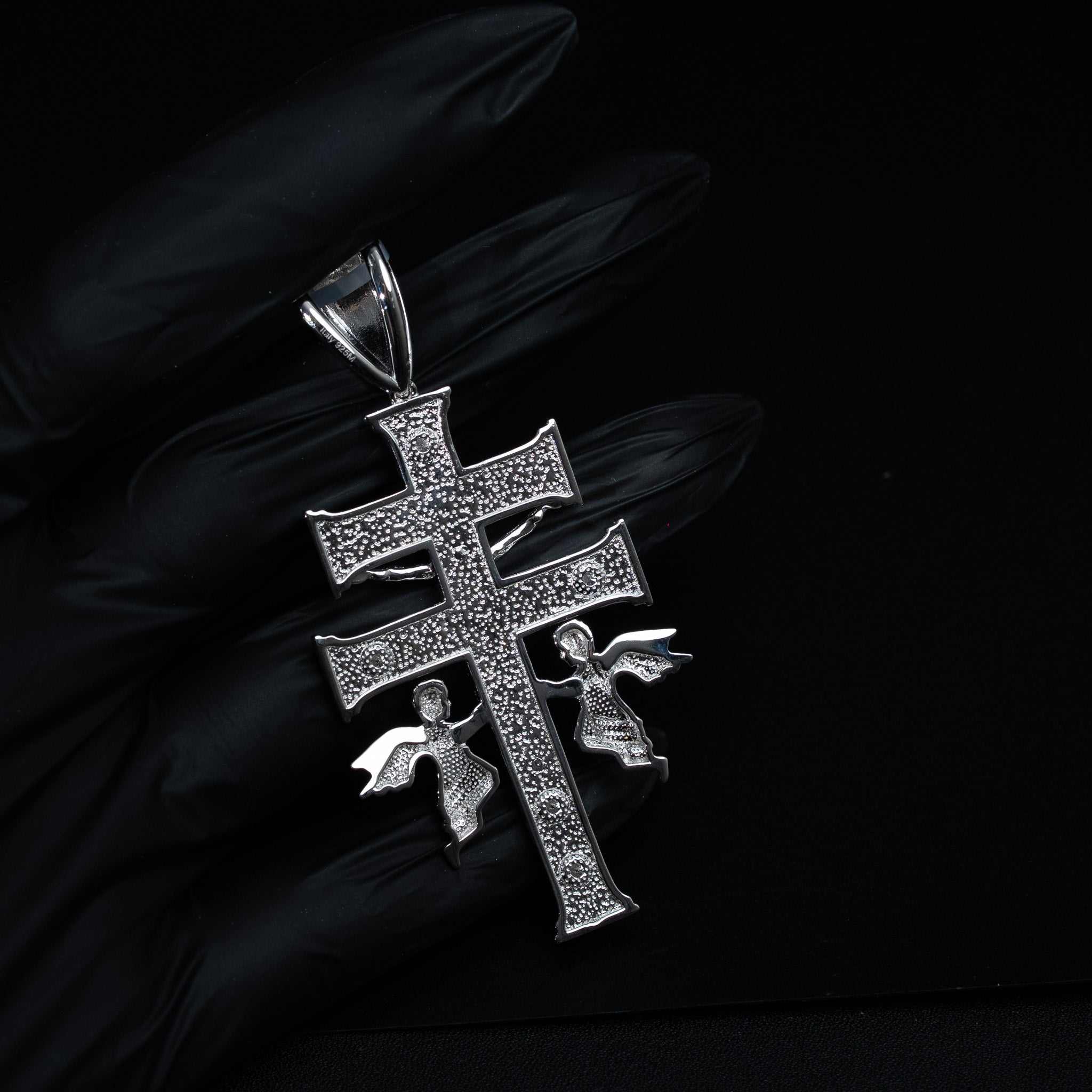 Cruz de Caravaca Moissanite Cross Pendant 925 Sterling Silver