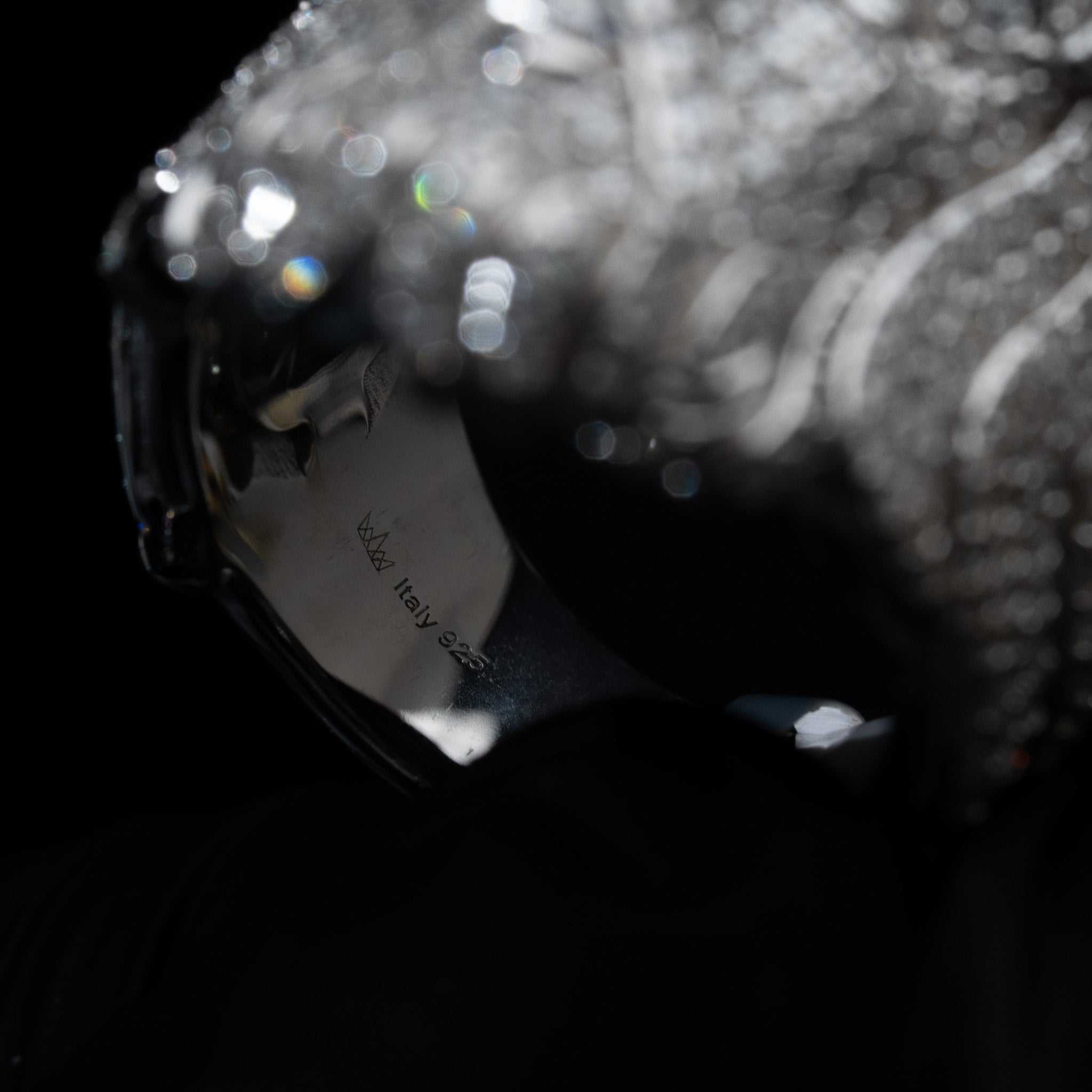 Moissanite Iced Jesus Face Religious Statement Ring 925 Sterling Silver