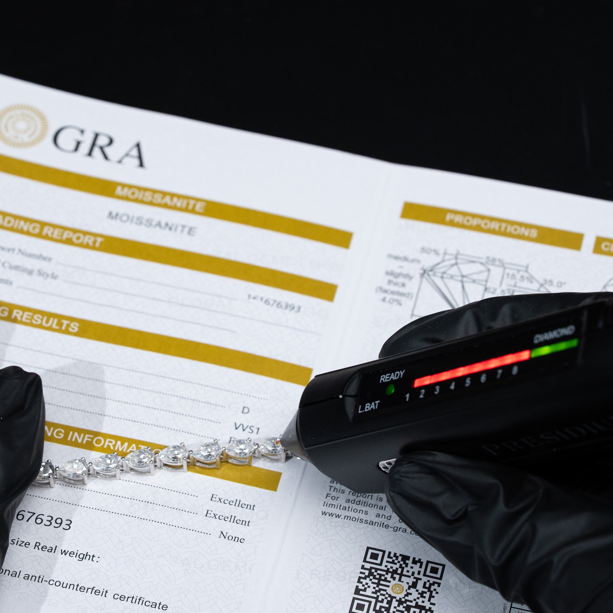 Moissanite Pear Cut Tennis Bracelet 925 Sterling Silver