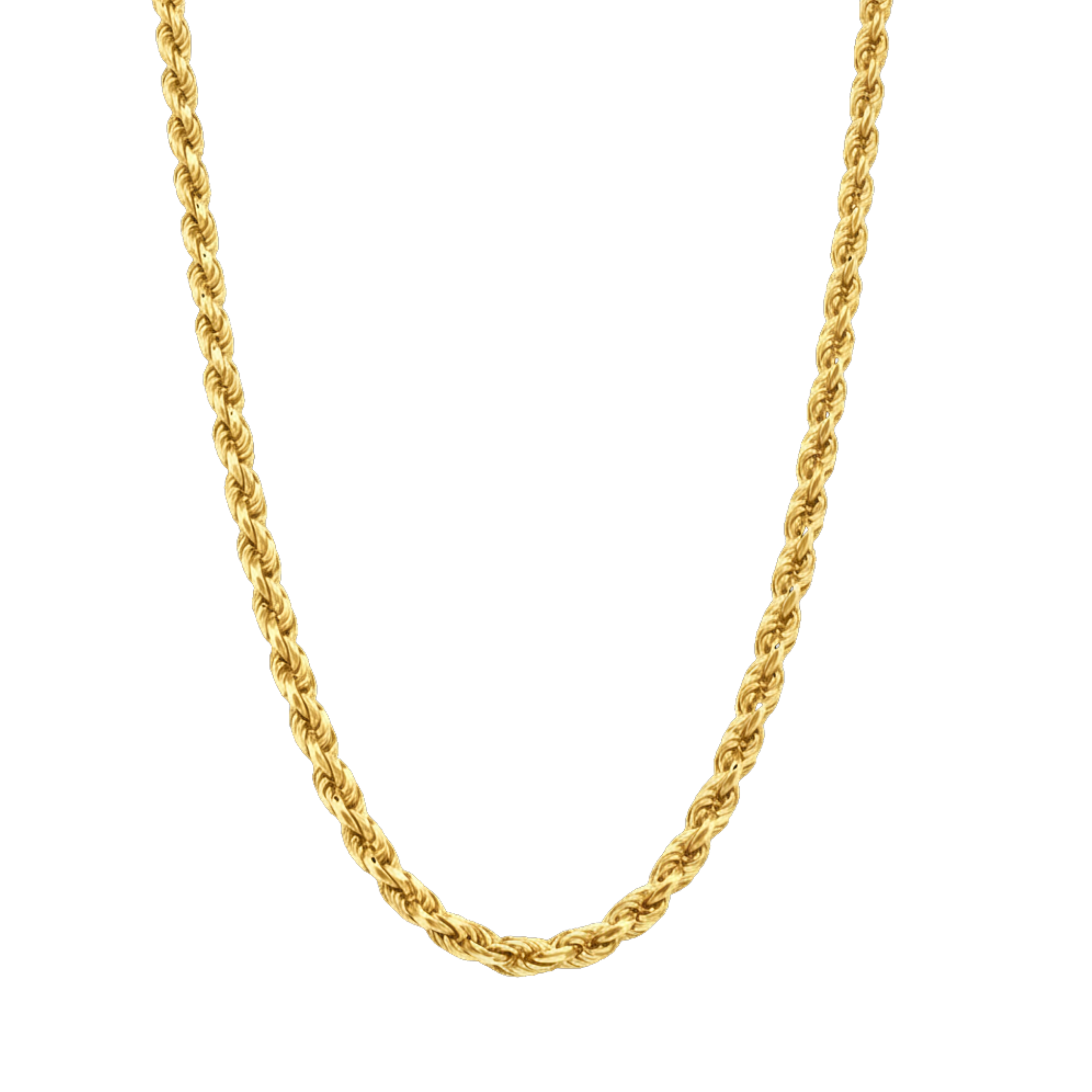 14K Gold Rope Chains in 925 Sterling Silver
