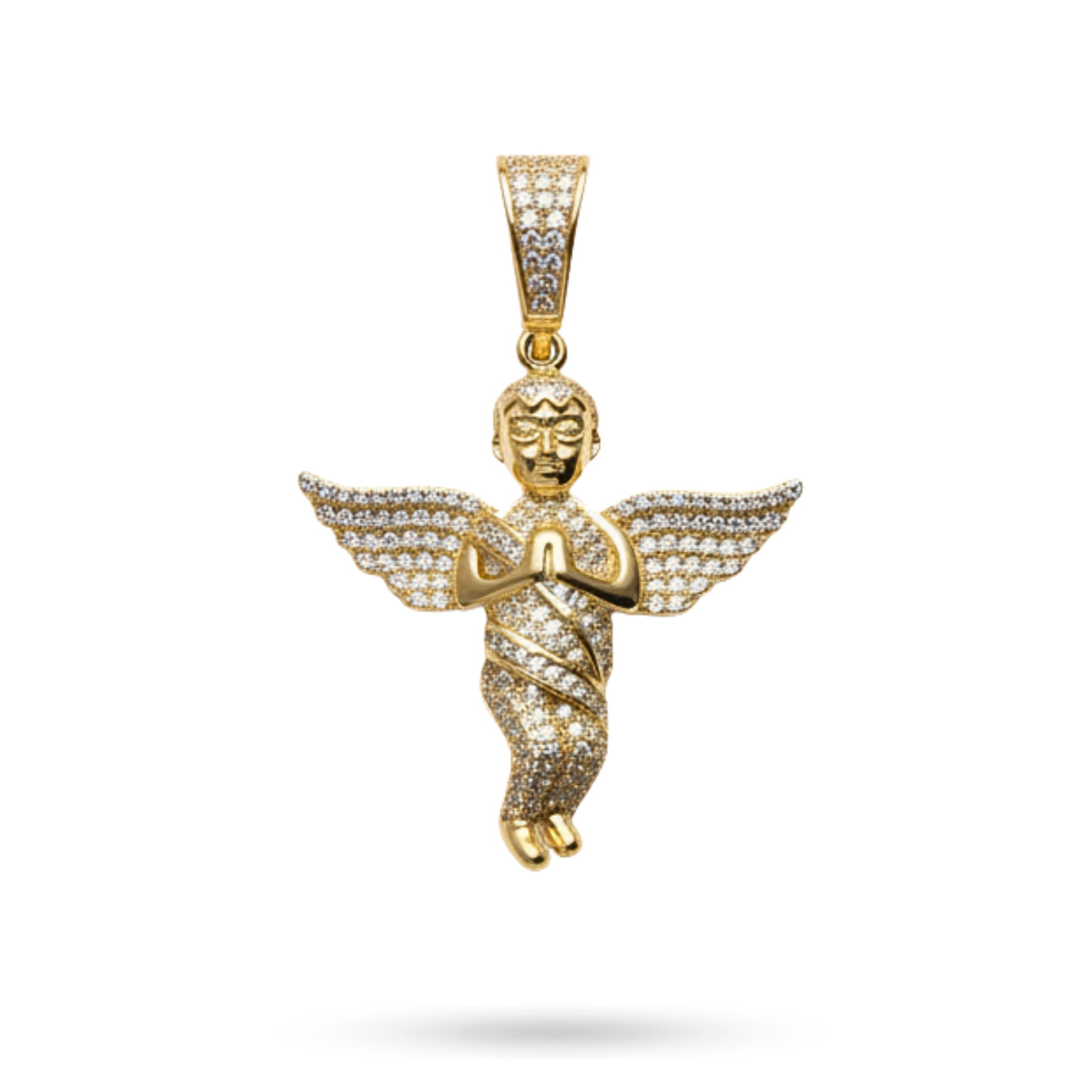 Praying Baby Angel Moissanite 925 Sterling Silver Pendant
