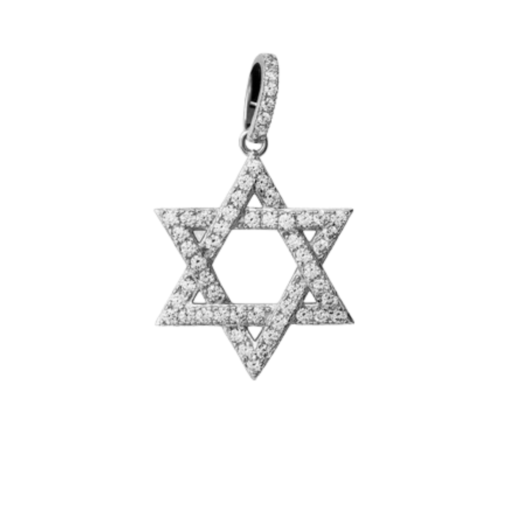 Jewish Magen Star Of David Pendant - Solid 925 Sterling Silver Men's Jewelry