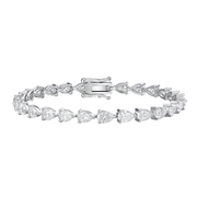 Moissanite Pear Cut Tennis Bracelet 925 Sterling Silver