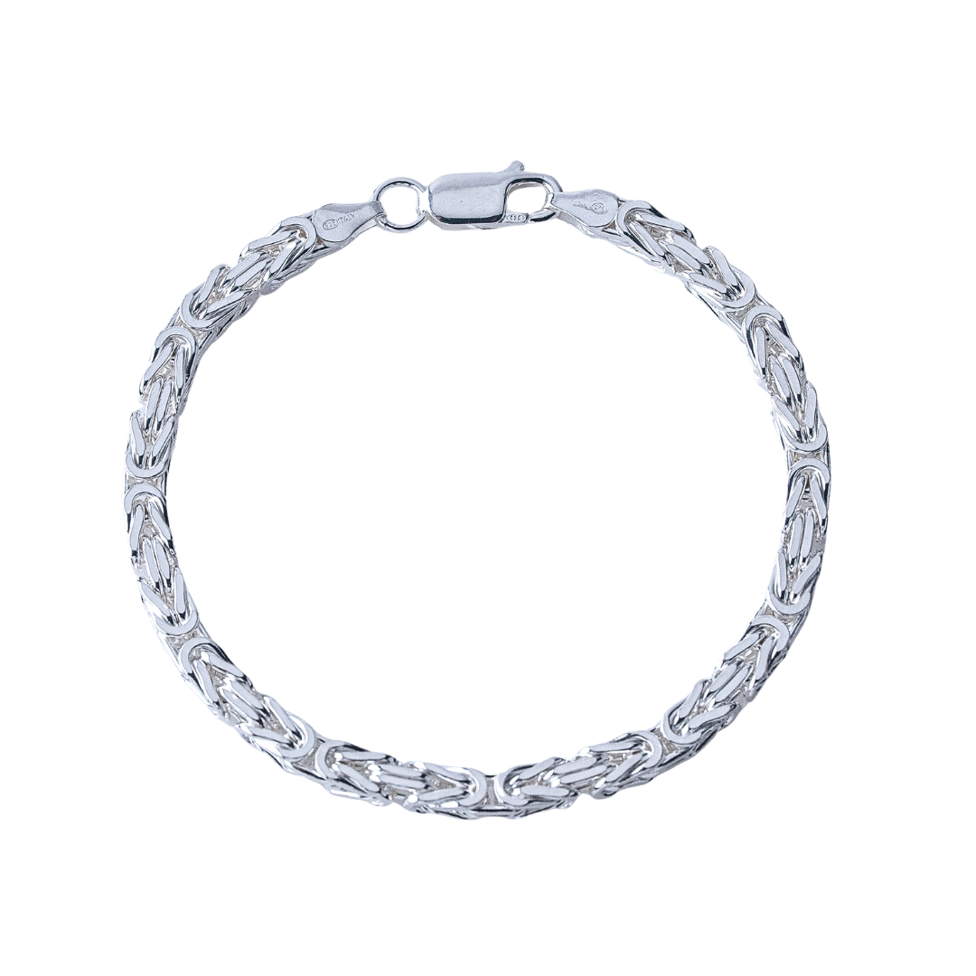4MM Byzantine Bracelet 925 Sterling Silver