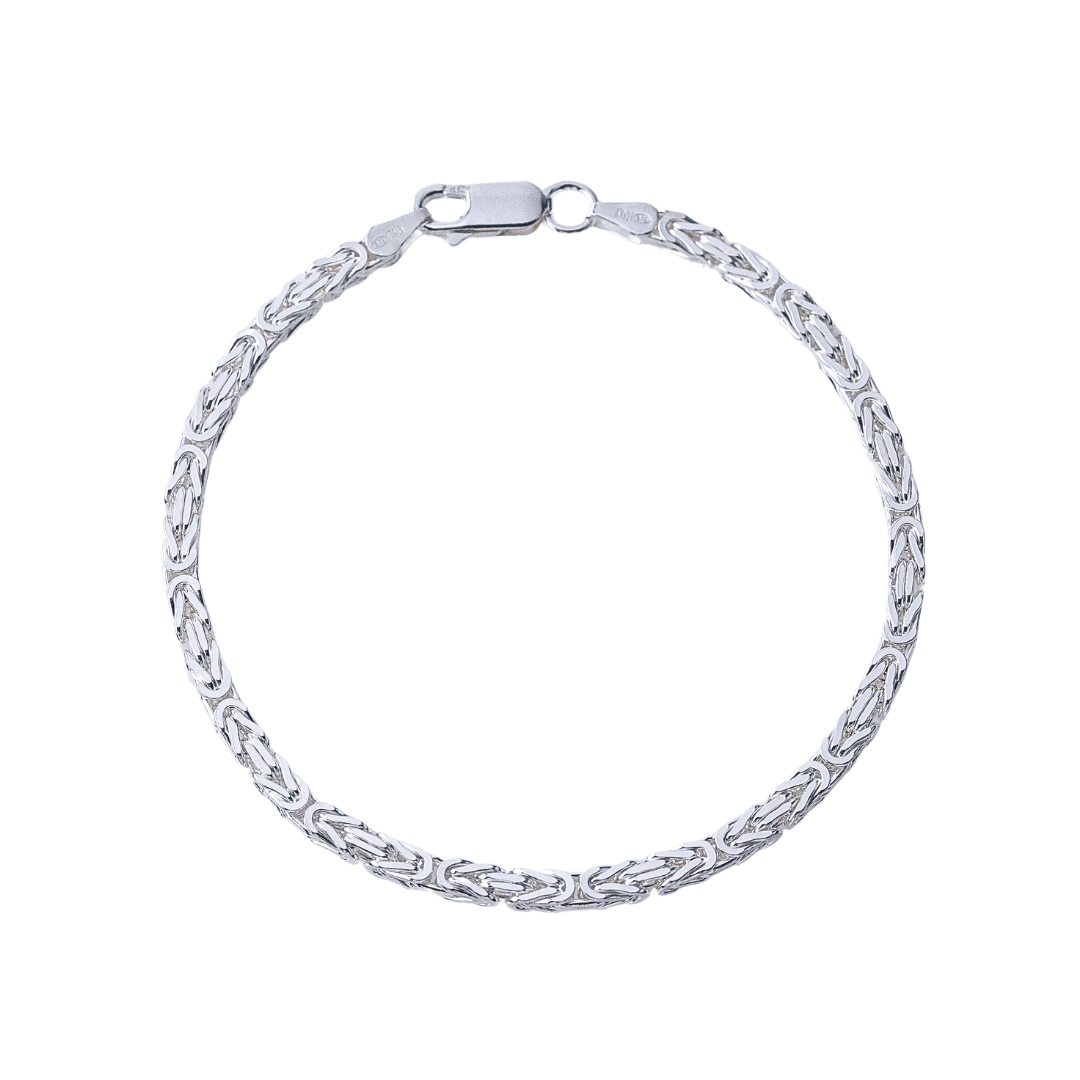 3MM Byzantine Bracelet in 925 Sterling Silver