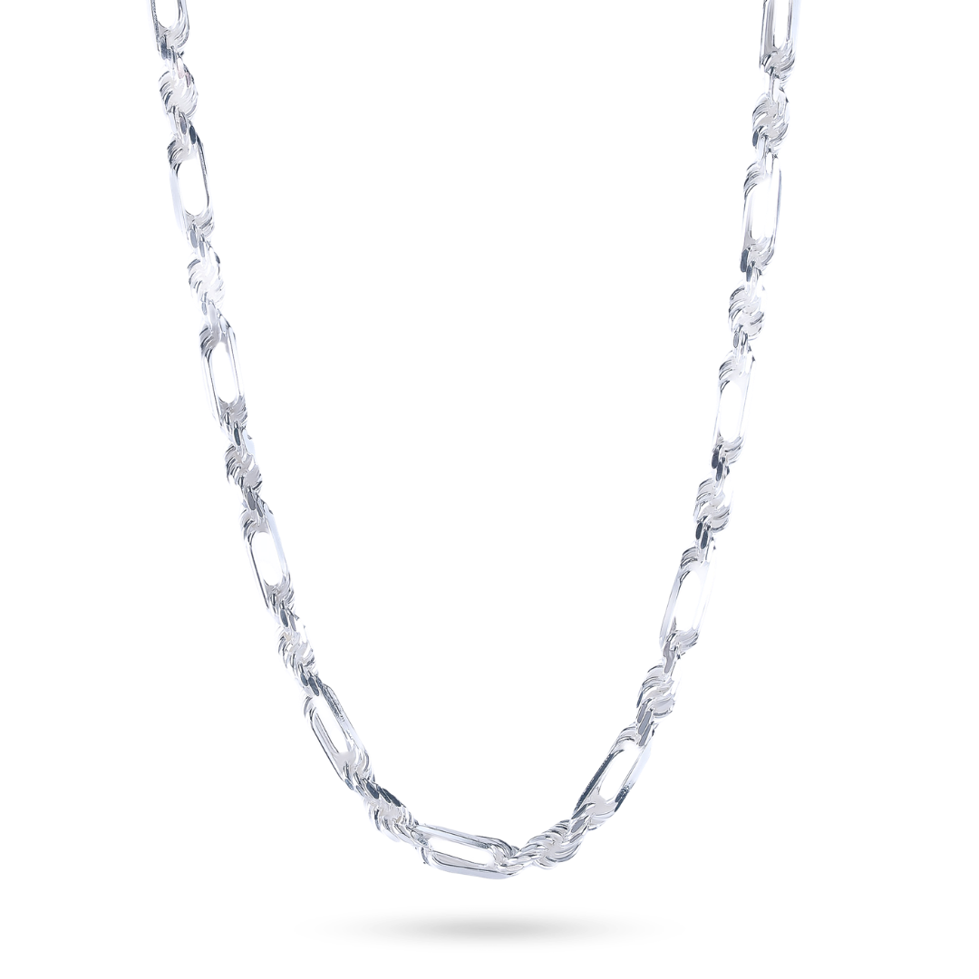 5MM Milano Figarope Chain Solid 925 Sterling Silver