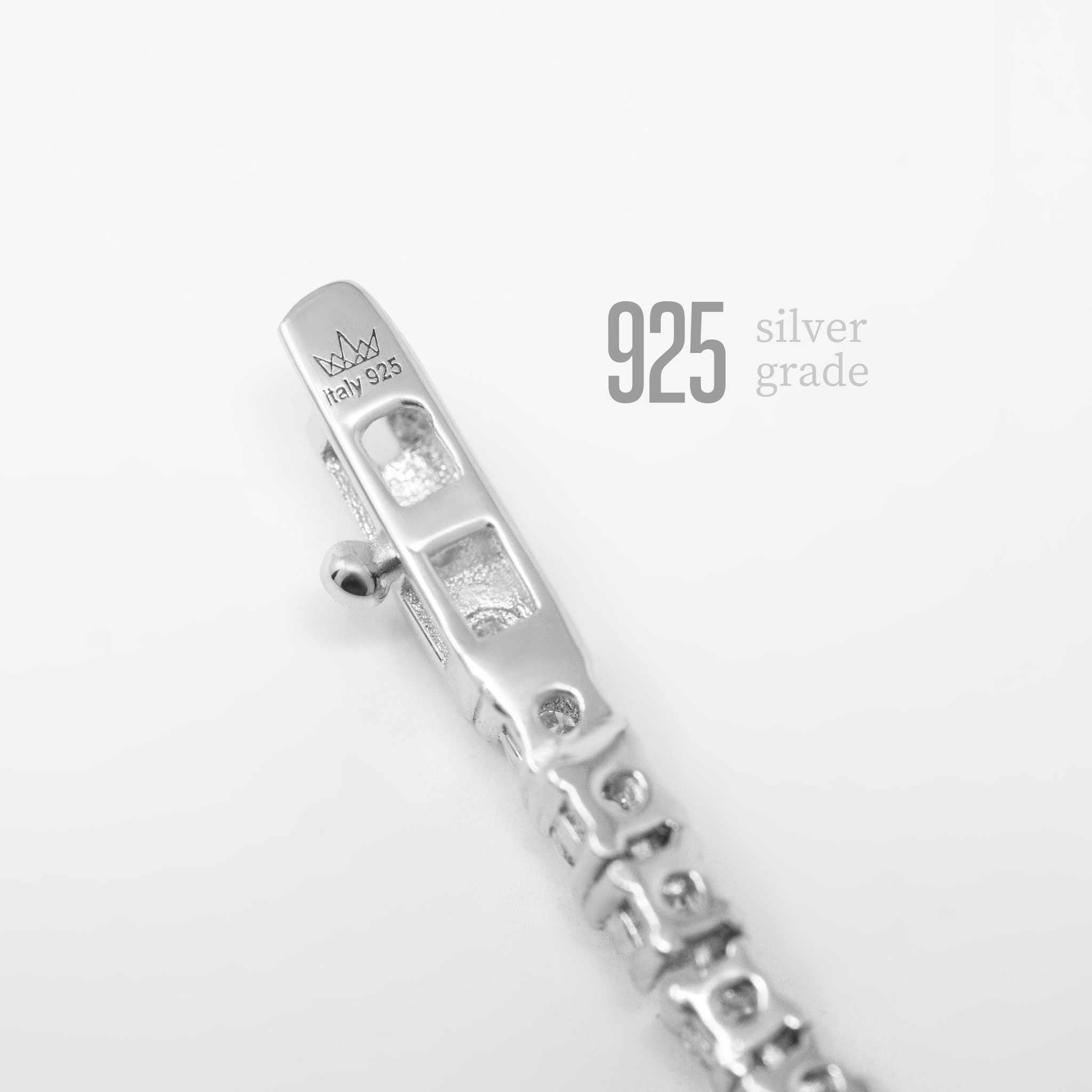 Unisex 2mm Real Moissanite Tennis Chain