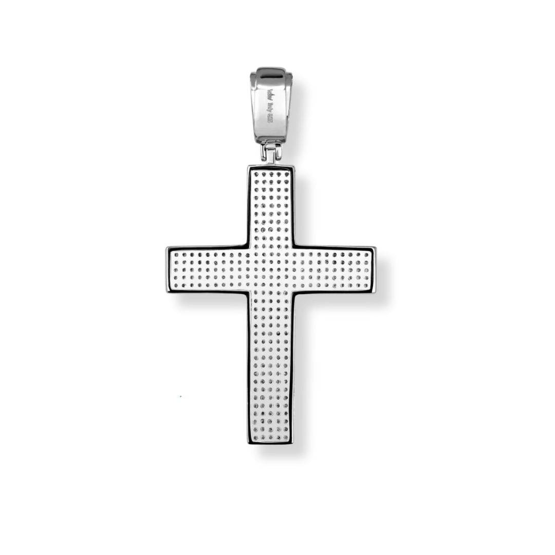 Moissanite Cross Pendant Real 925 Sterling Silver Men's Jewelry