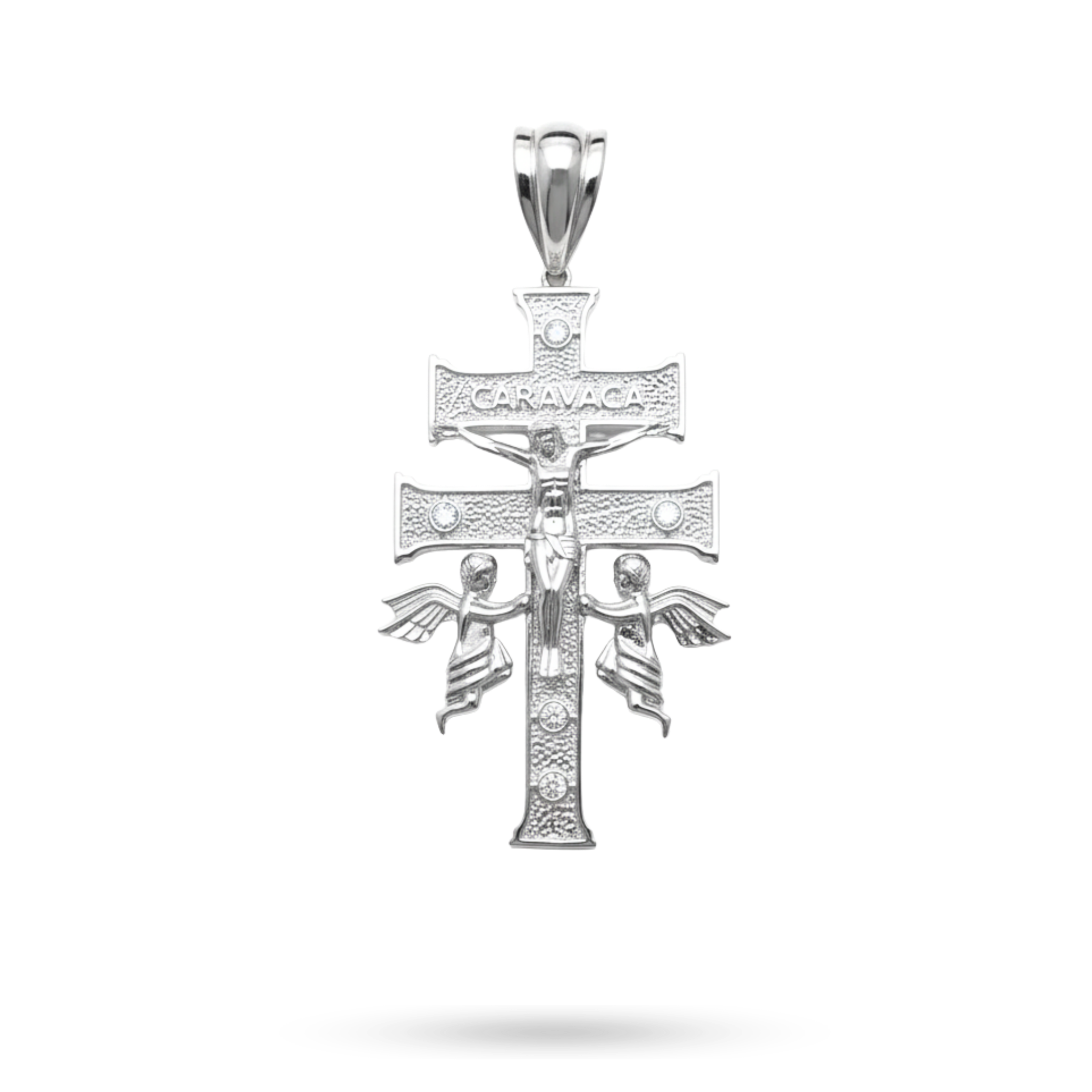 Cruz de Caravaca Moissanite Cross Pendant 925 Sterling Silver