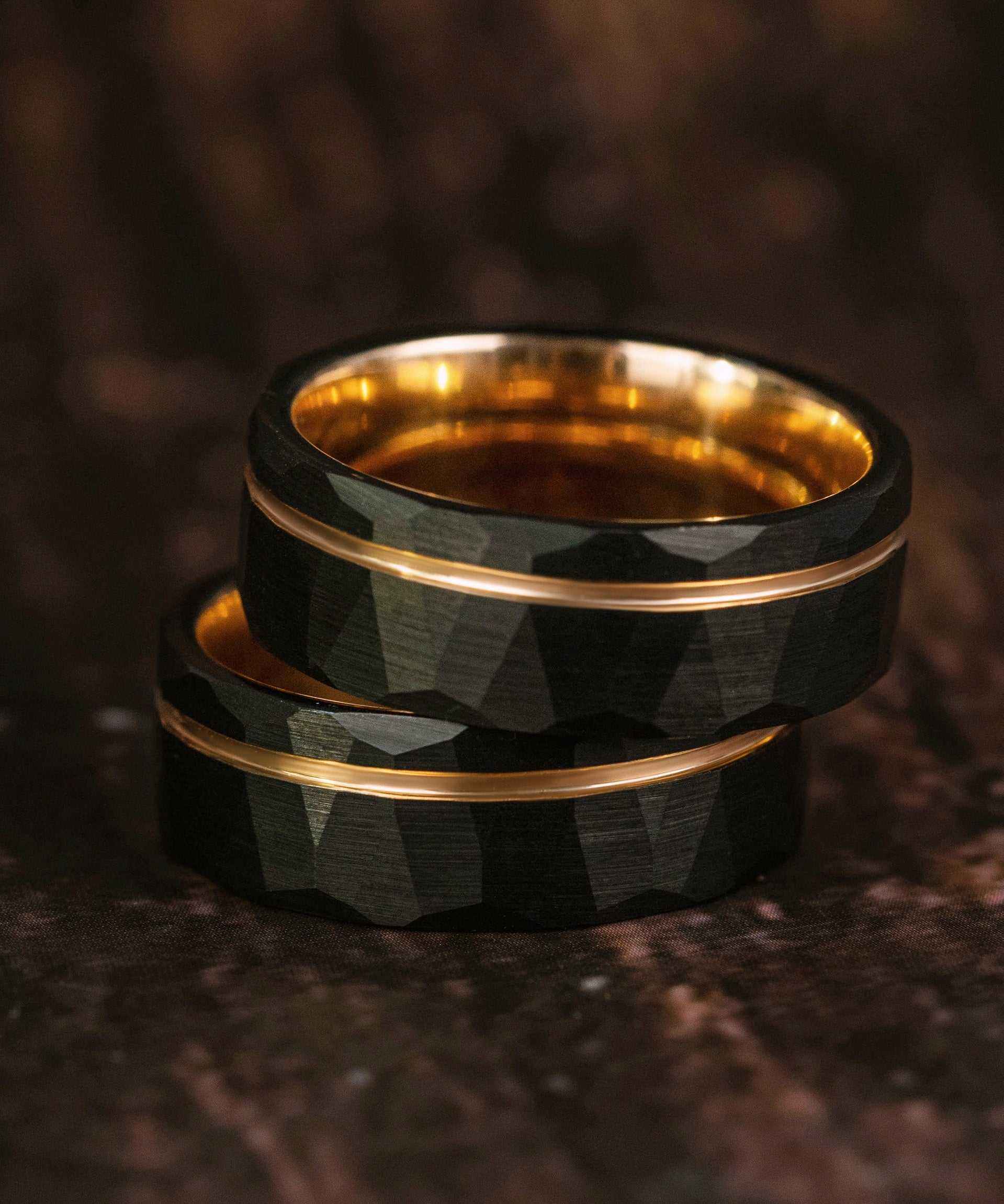Black tungsten ring with a comfort-fit design, superior quality and guaranteed genuine tungsten.