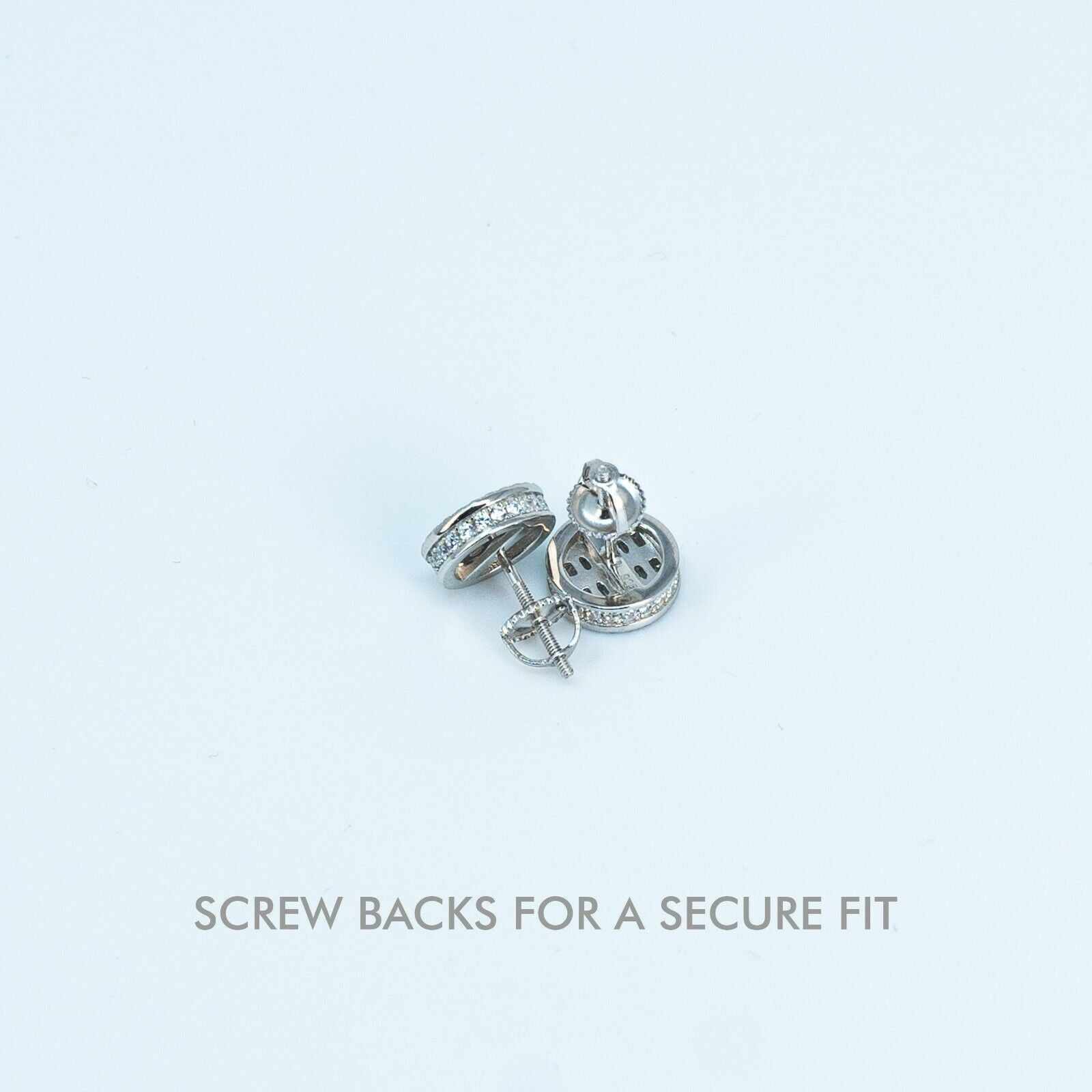 Round Baguette Stud Earrings