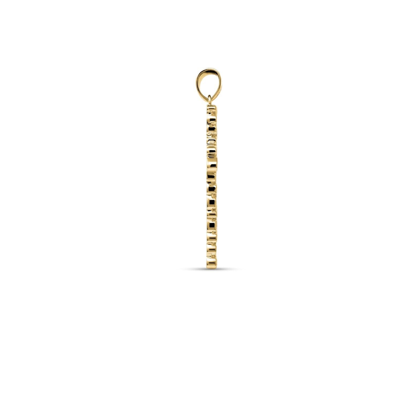Gold Nugget Cross Pendant