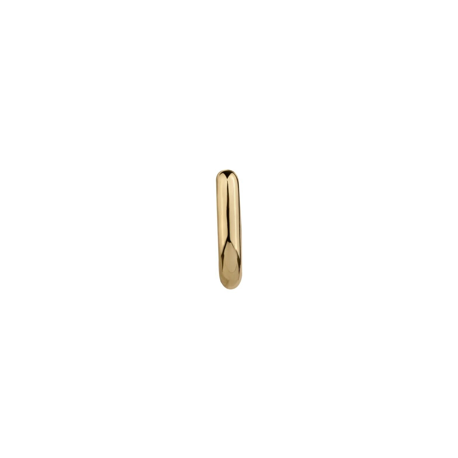 Gold huggie earrings in 14K gold and 925 sterling silver, 10mm round design.