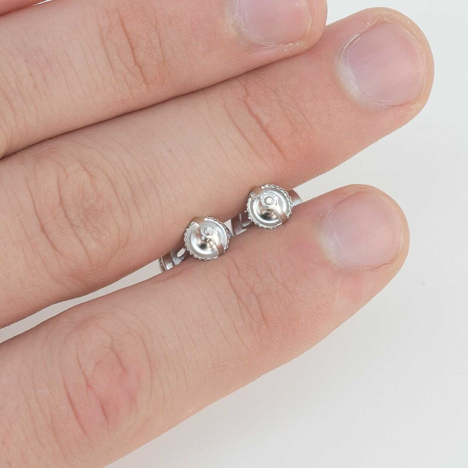 Round Baguette Stud Earrings