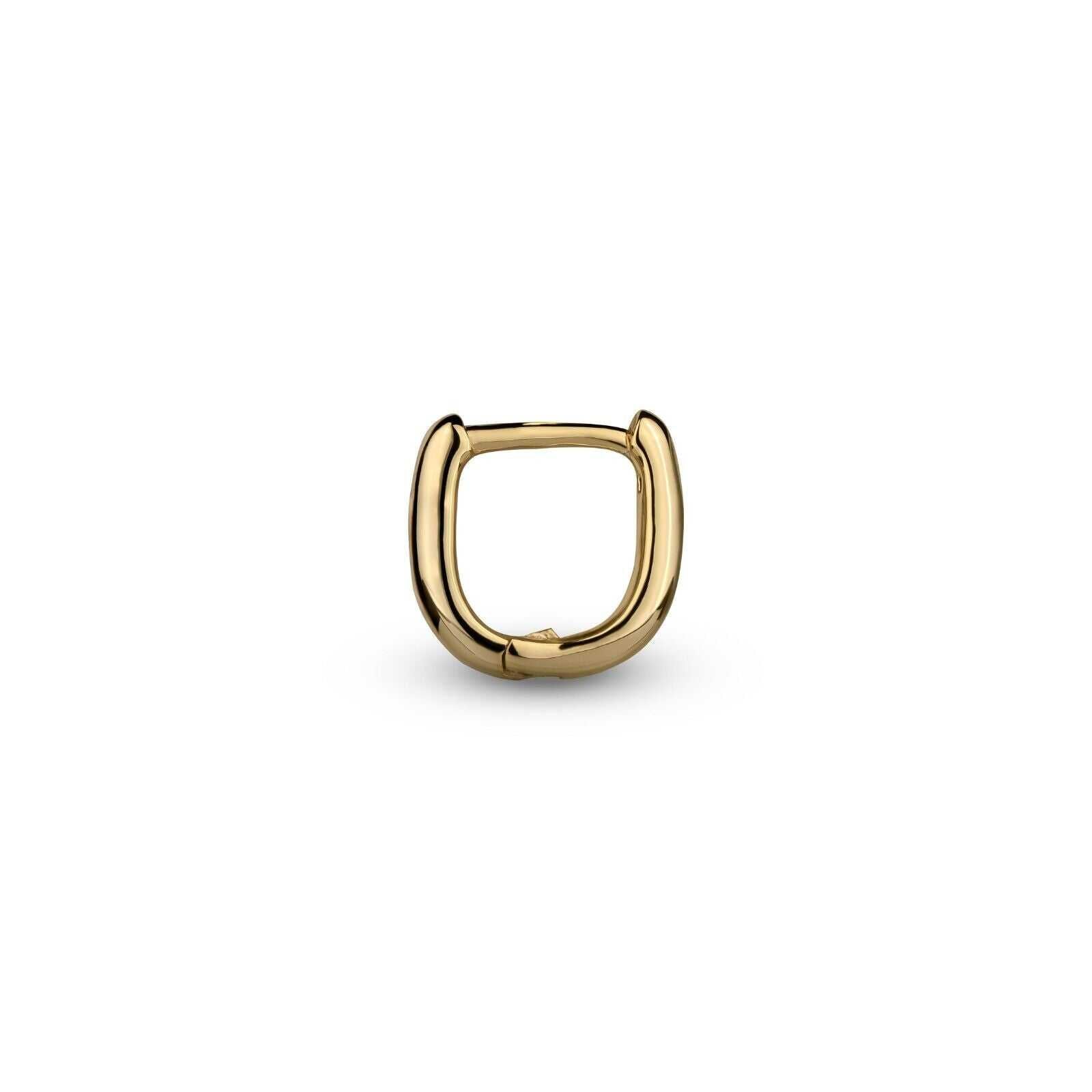 Gold Huggie Earrings in 14K gold and 925 sterling silver with a 10mm round design.