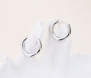 925 Sterling Silver Huggie Hoop Earrings for Women, Gold-Plated Small Jewelry Gift.