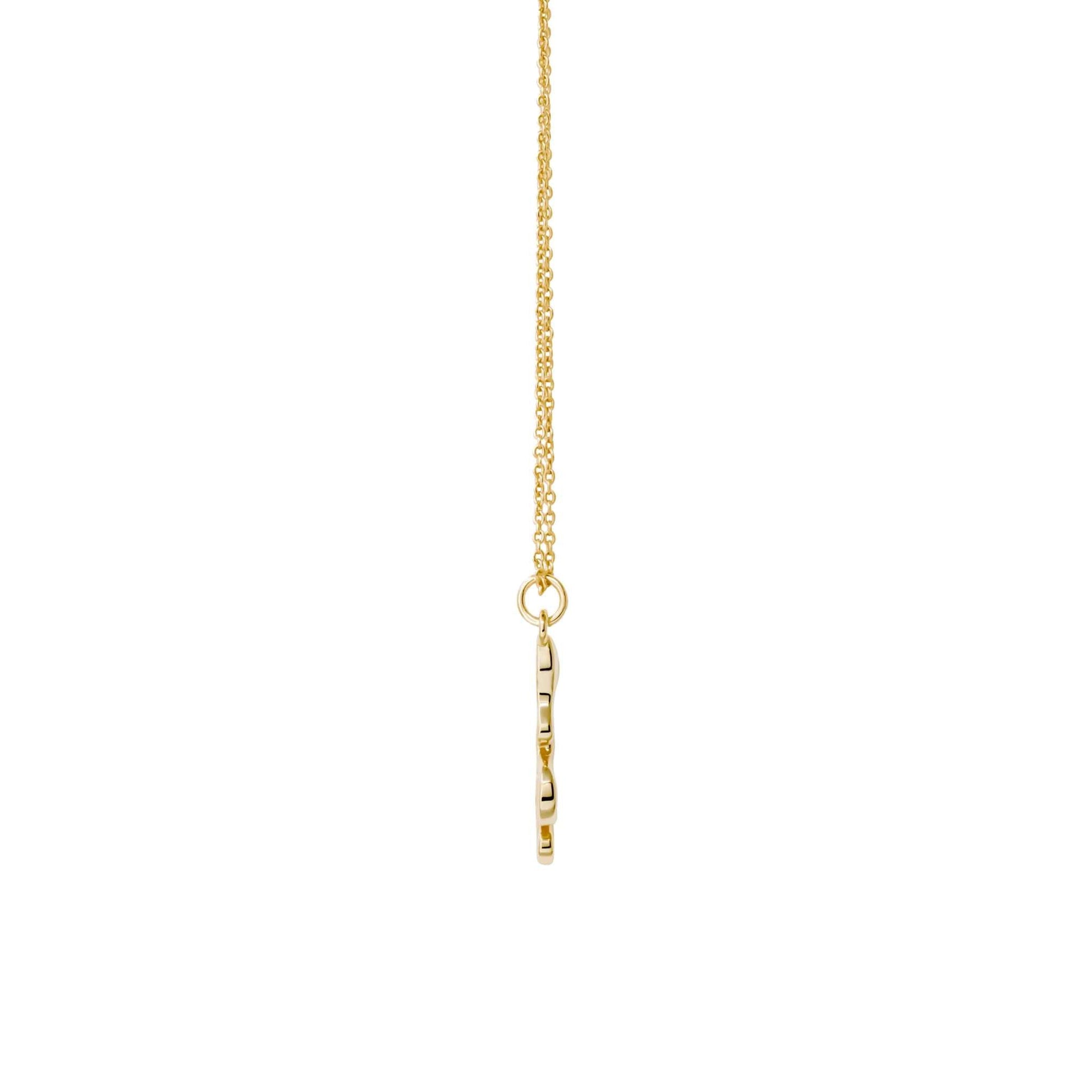 Snake necklace with gold-plated snake pendant on adjustable chain.