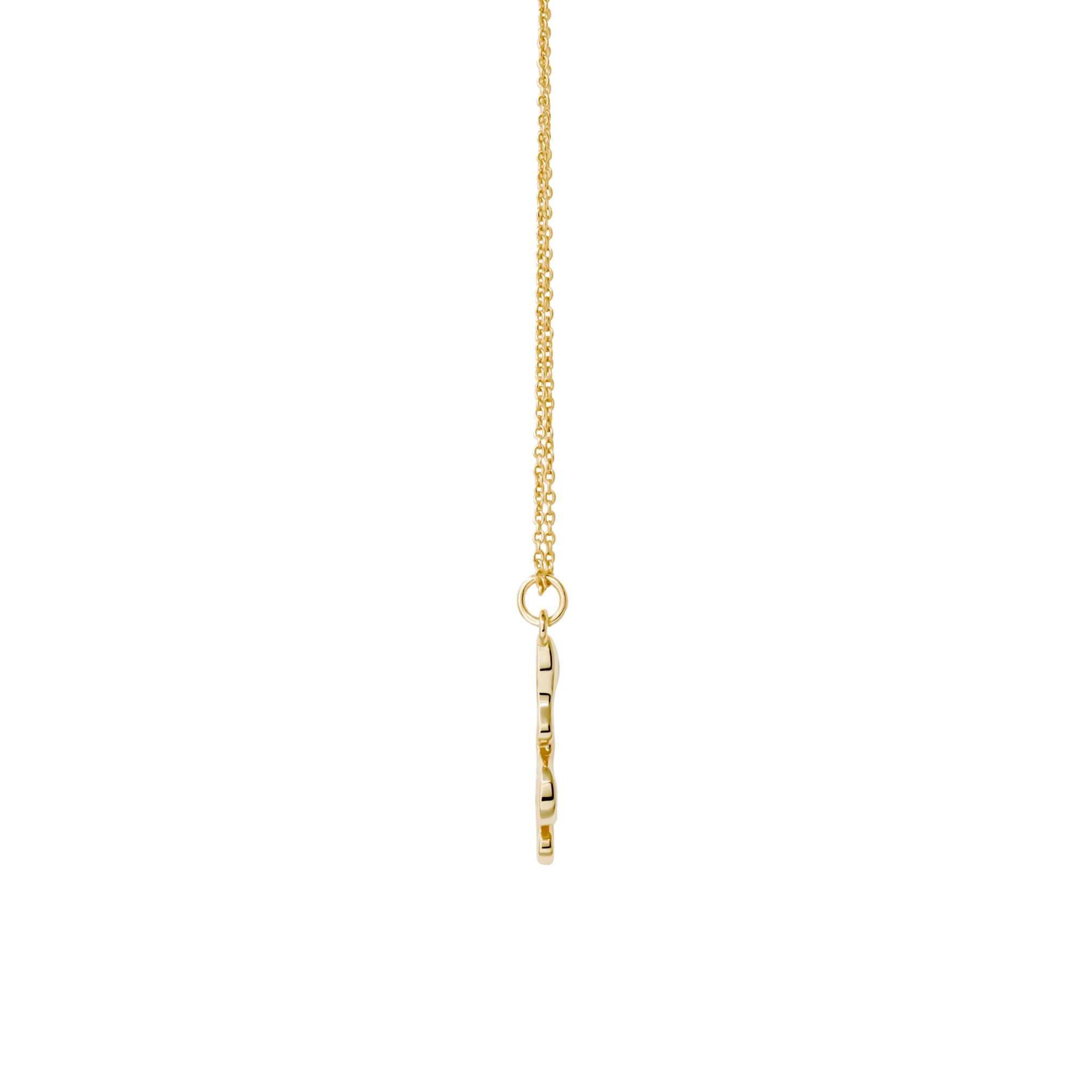 Snake necklace with gold-plated snake pendant on adjustable chain.