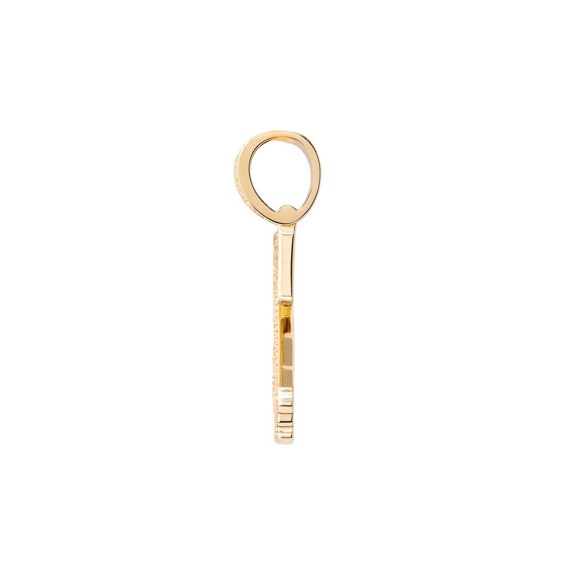California State Pendant in 925 sterling silver with rhodium or 14K gold plating, featuring man-made diamonds.