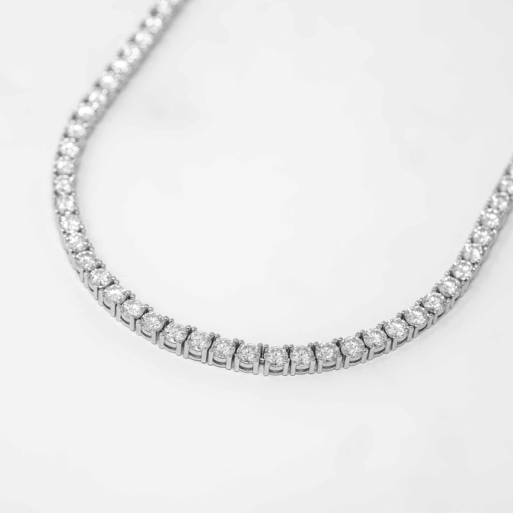 4mm moissanite tennis chain in 925 sterling silver with D color VVS1 stones, 20 inches long