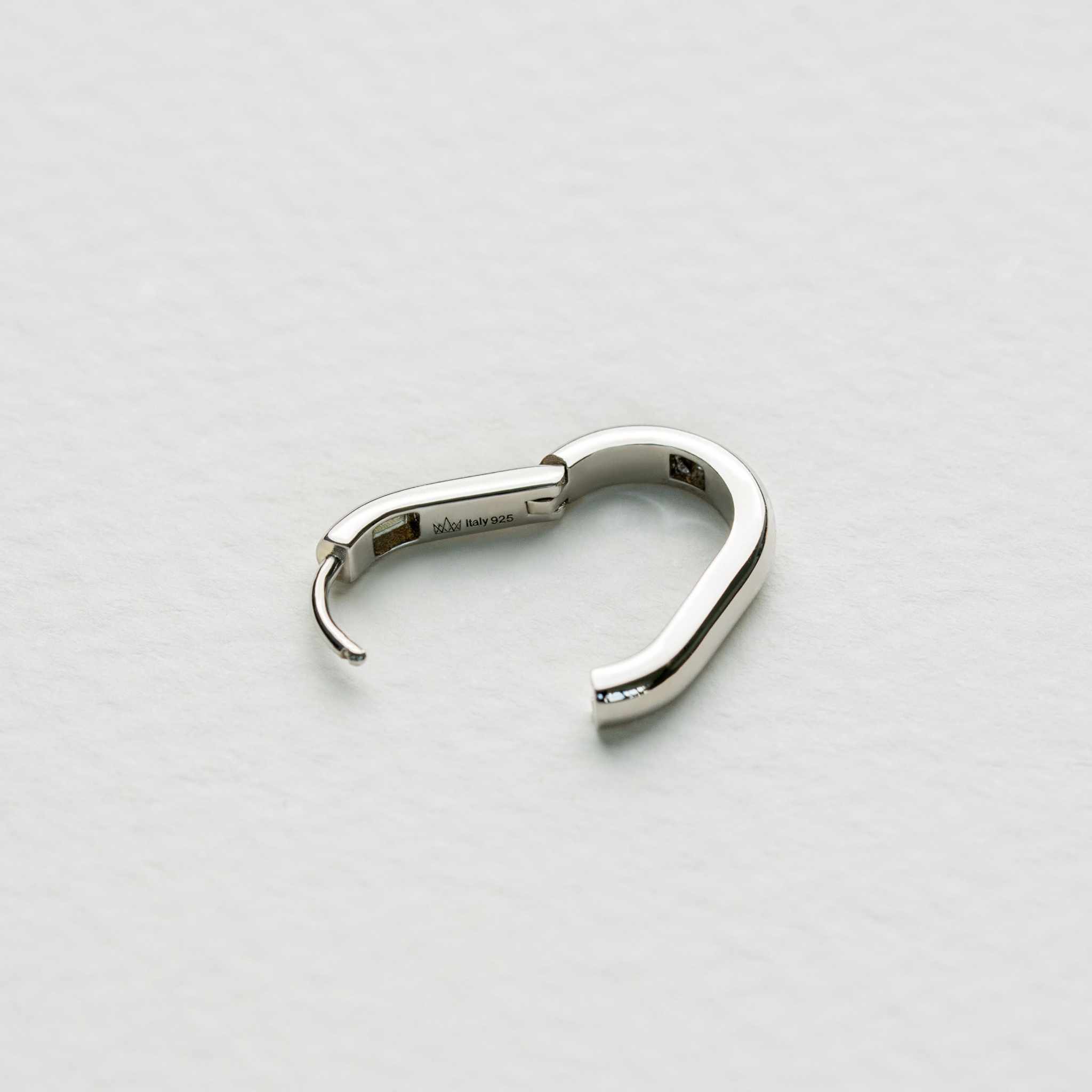 Sterling silver link earrings with minimalist chain design.