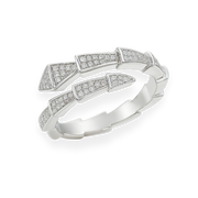 Moissanite Viper Snake Ring in 925 Sterling Silver