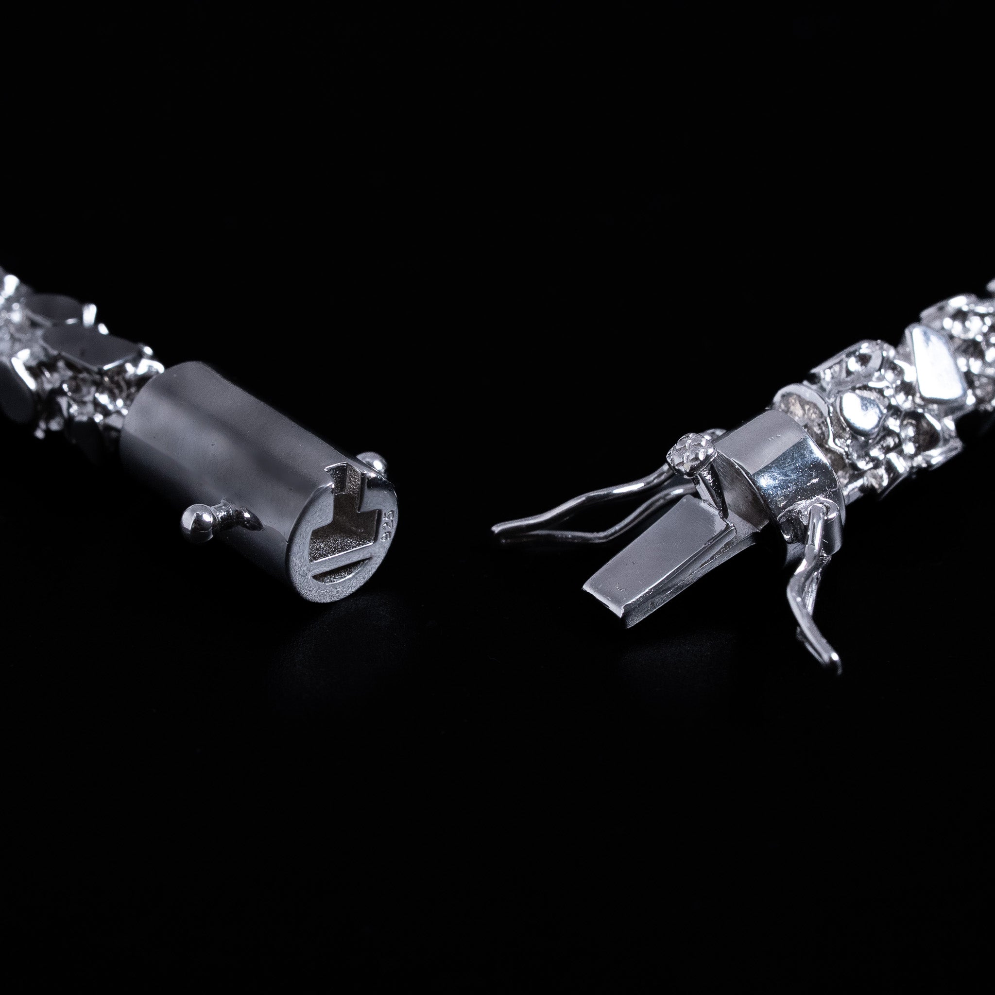 Nugget Chain 8.5 mm Necklace Real Solid 925 Sterling Silver