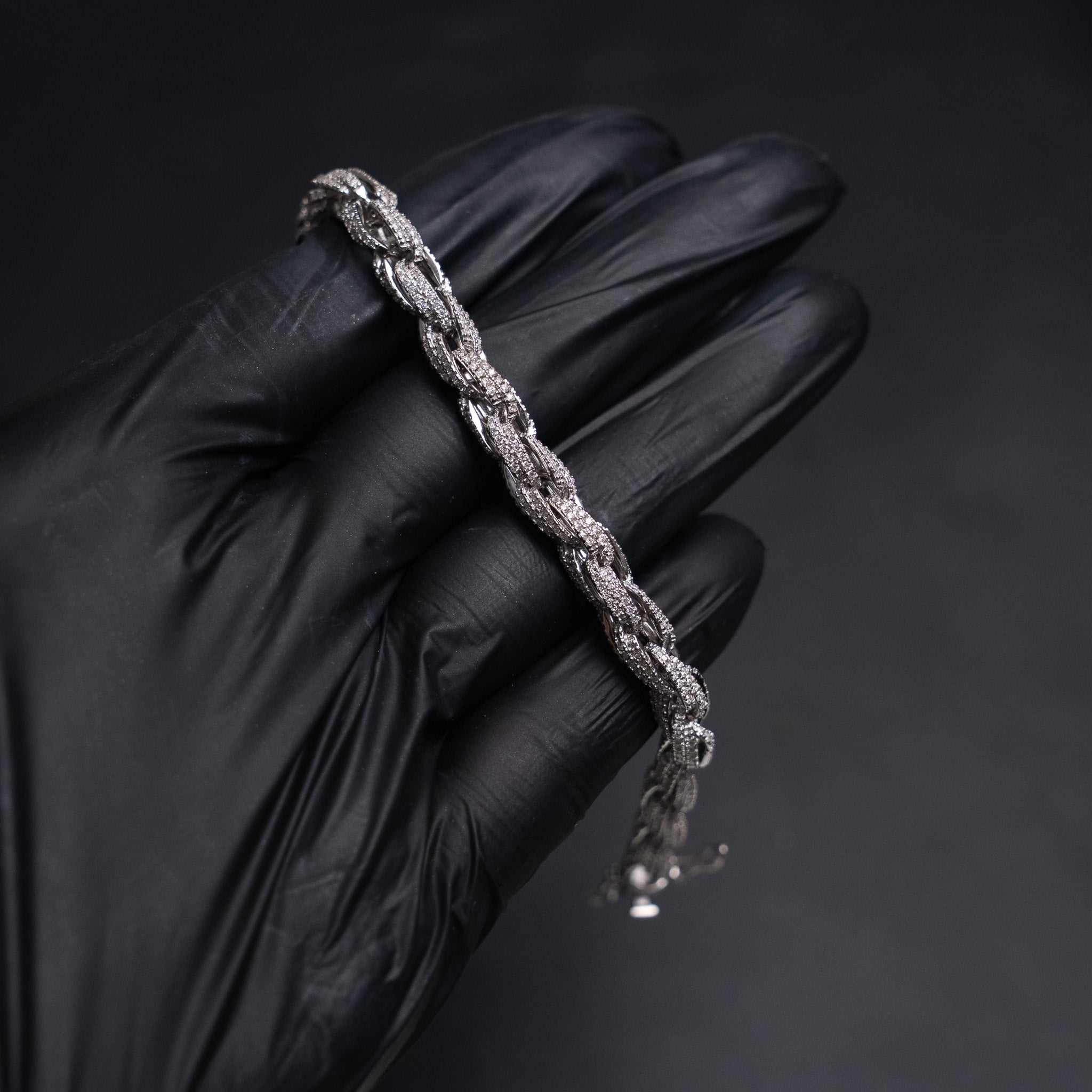 Moissanite 6mm Rope Bracelet 925 Sterling Silver