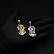 Moissanite Virgin Mary 925 Sterling Silver Pendant