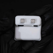 Moissanite Square Kite Stud Earrings 925 Sterling Silver Screw Back