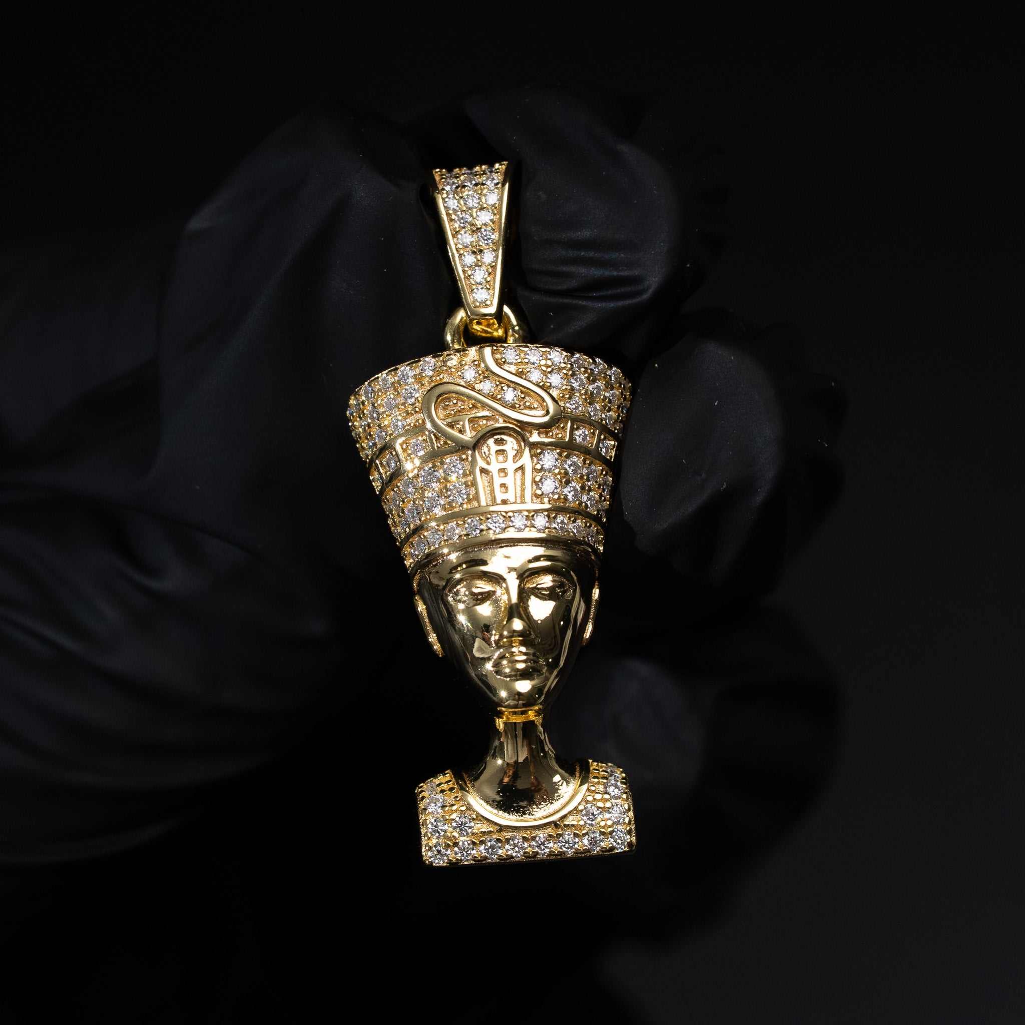 Nefertiti Pendant Moissanite 925 Sterling Silver Eqyptian Queen