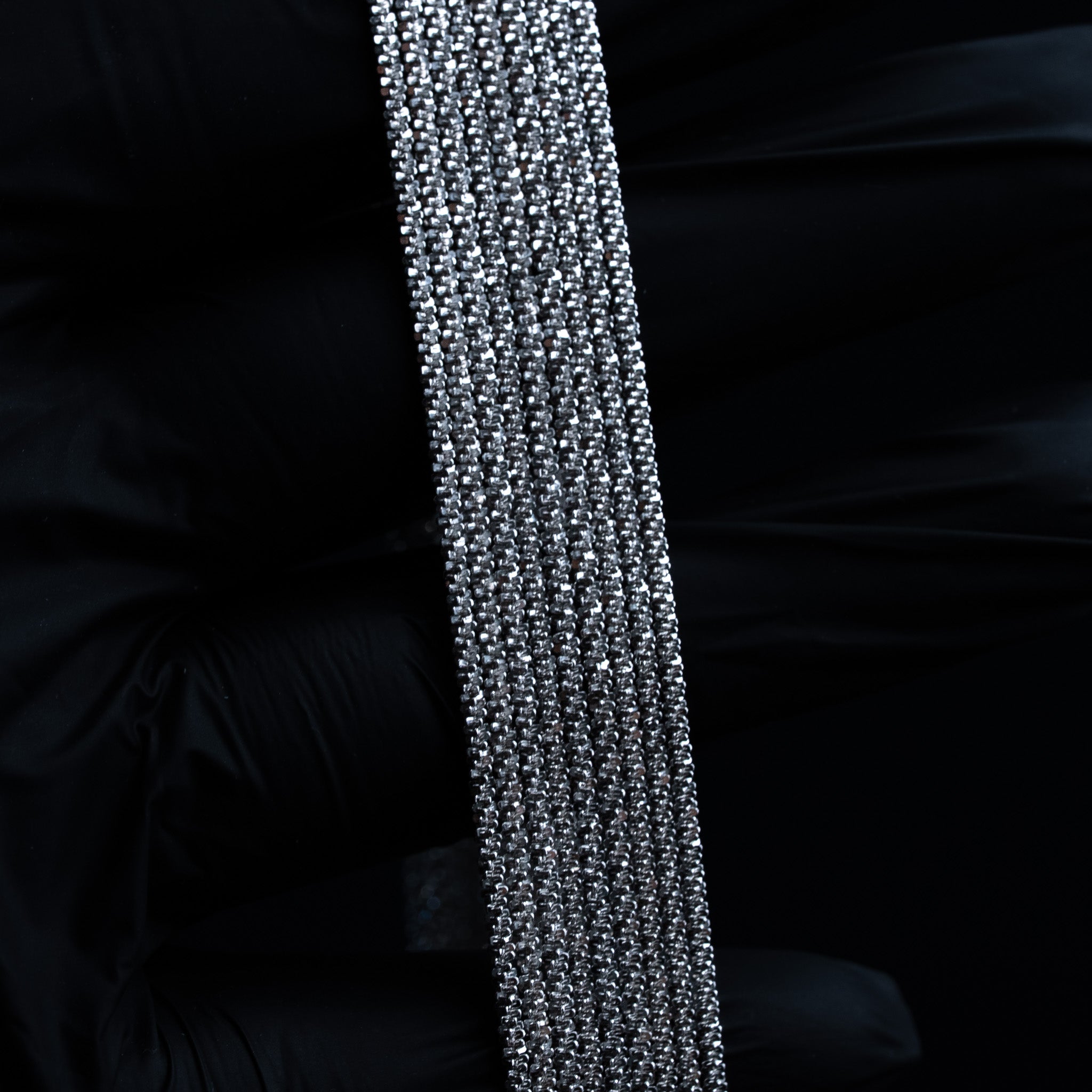 Sparkle Twisted Rock Chain & Bracelet 925 Sterling Silver