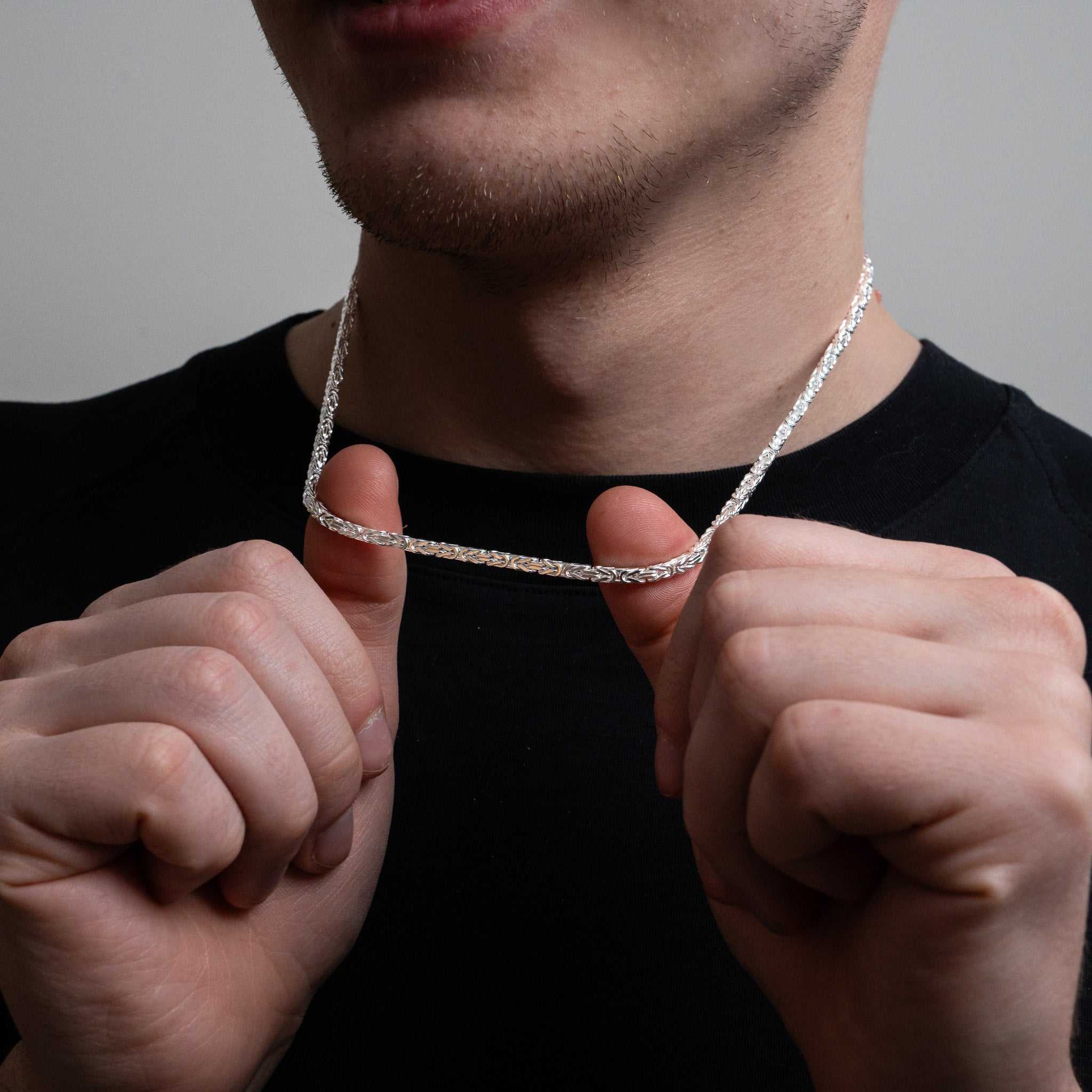 3MM Byzantine Chain 925 Sterling Silver