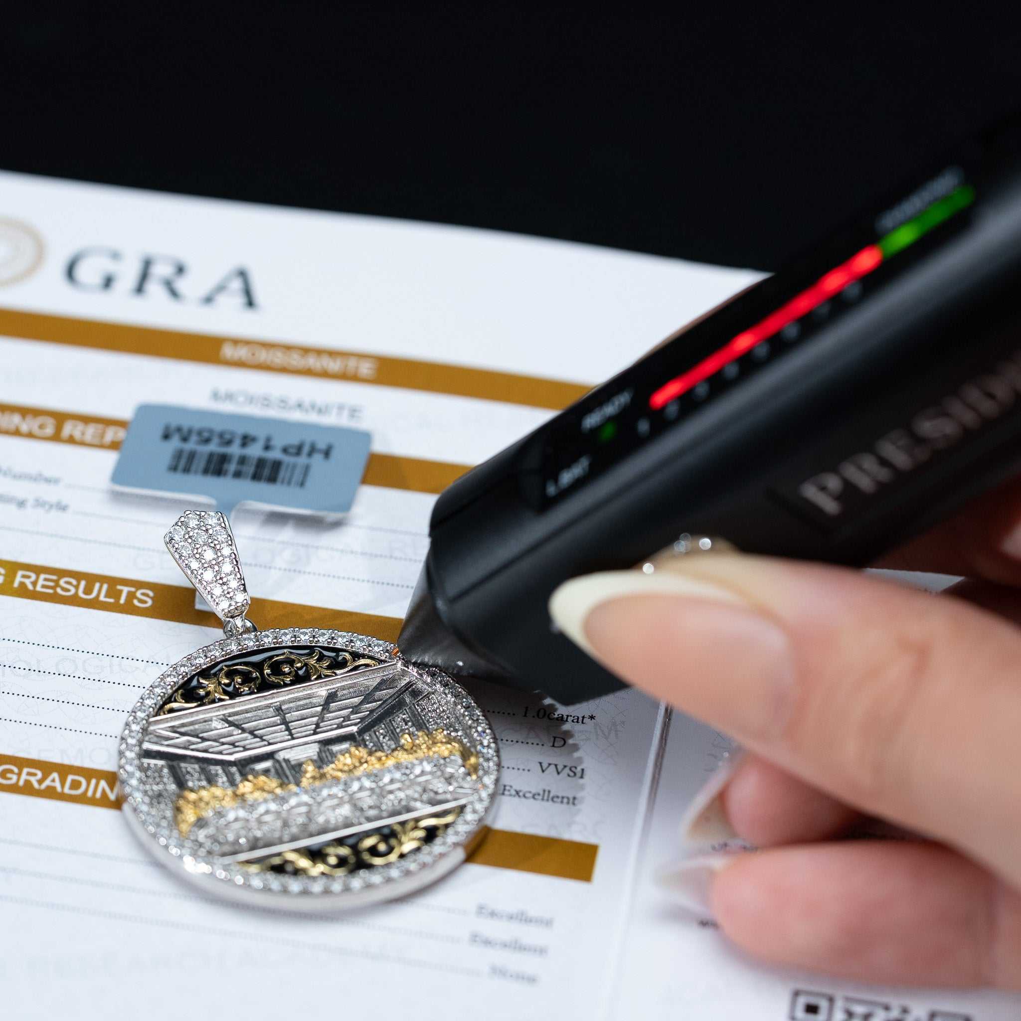 Moissanite Three-Tone Last Supper Pendant in 925 Sterling Silver