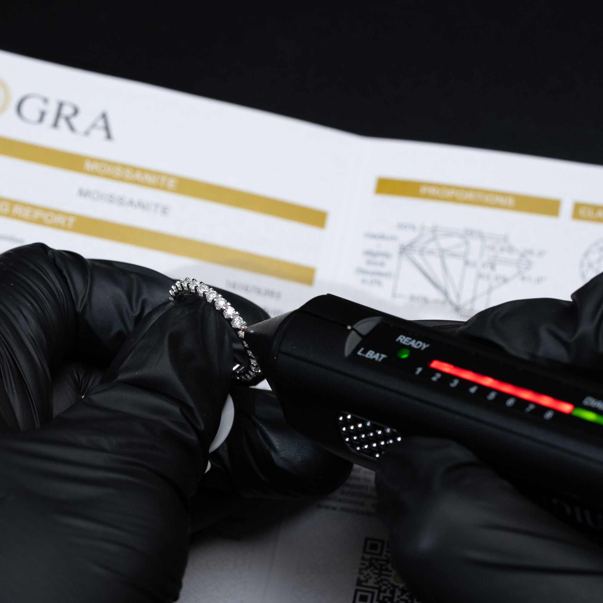 Moissanite Stackable Eternity Band in 925 Sterling Silver