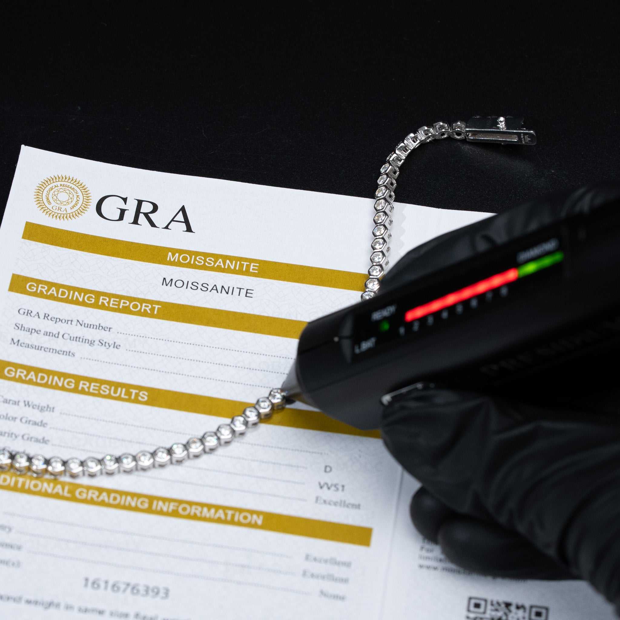 Moissanite Hexagon Bezel Tennis Bracelet 925 Sterling Silver