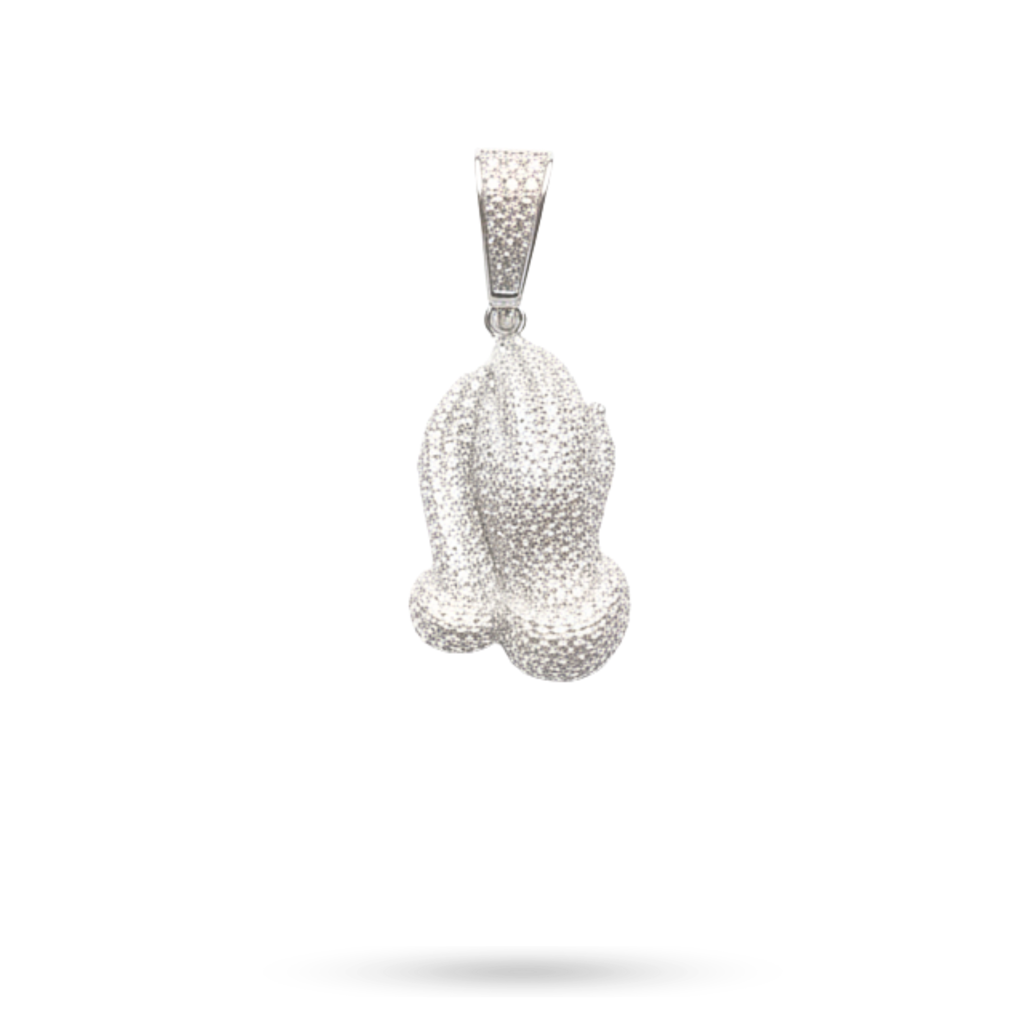 Moissanite 925 Silver Praying Hands Pendant