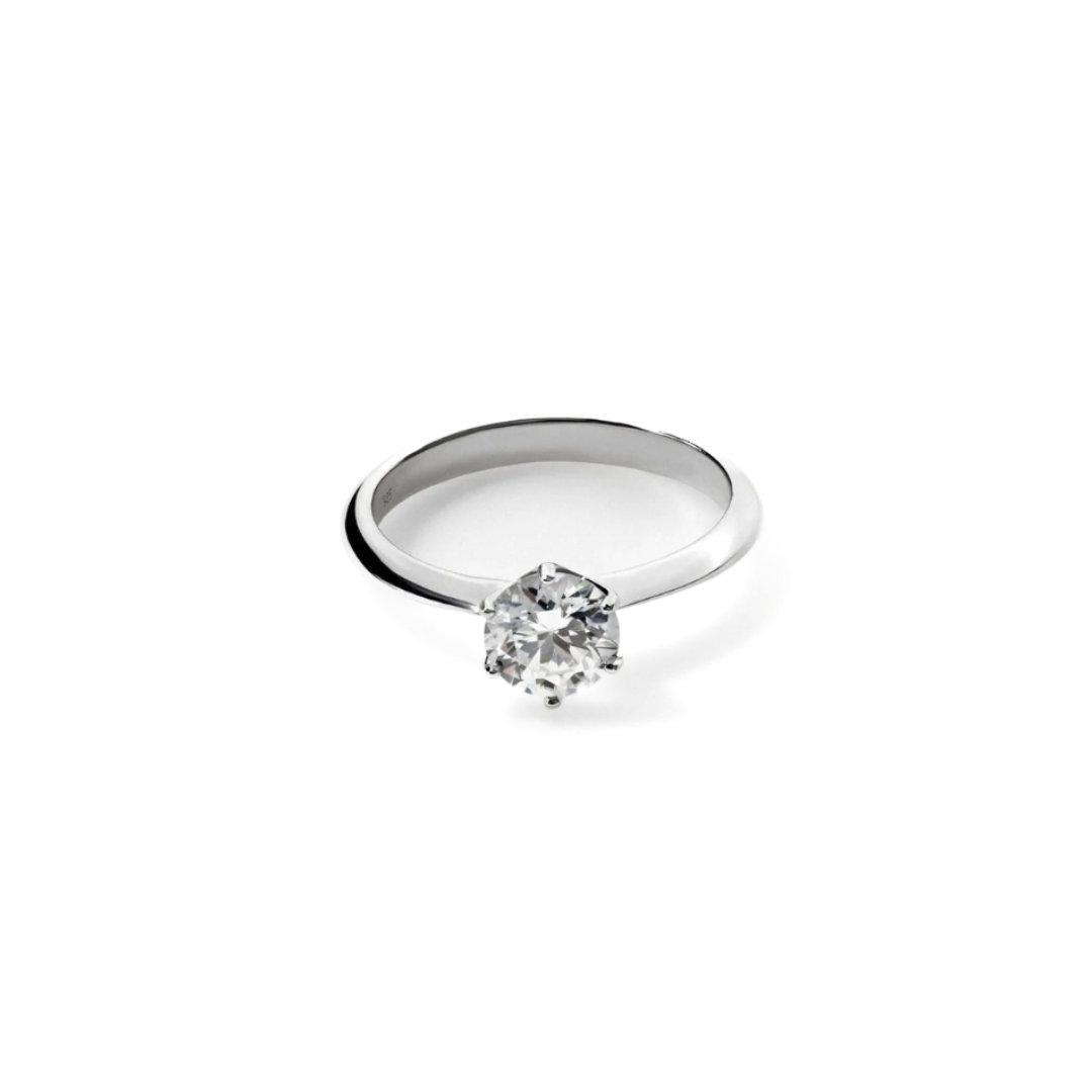 Moissanite Solitaire Engagement Ring