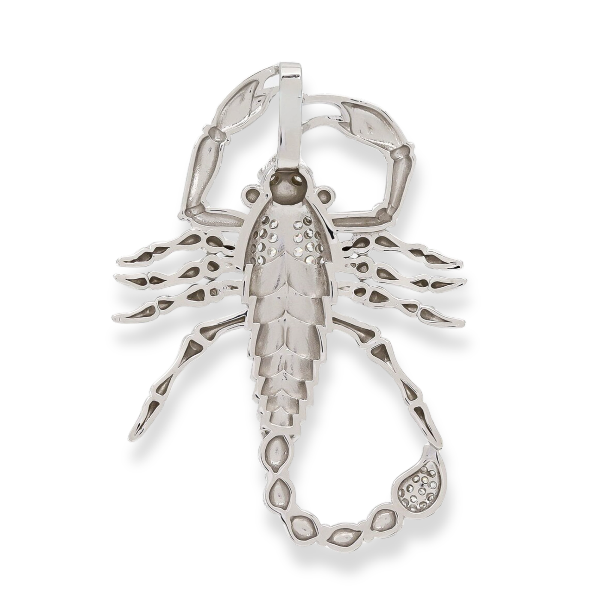 Moissanite Scorpion Pendant 925 Sterling Silver