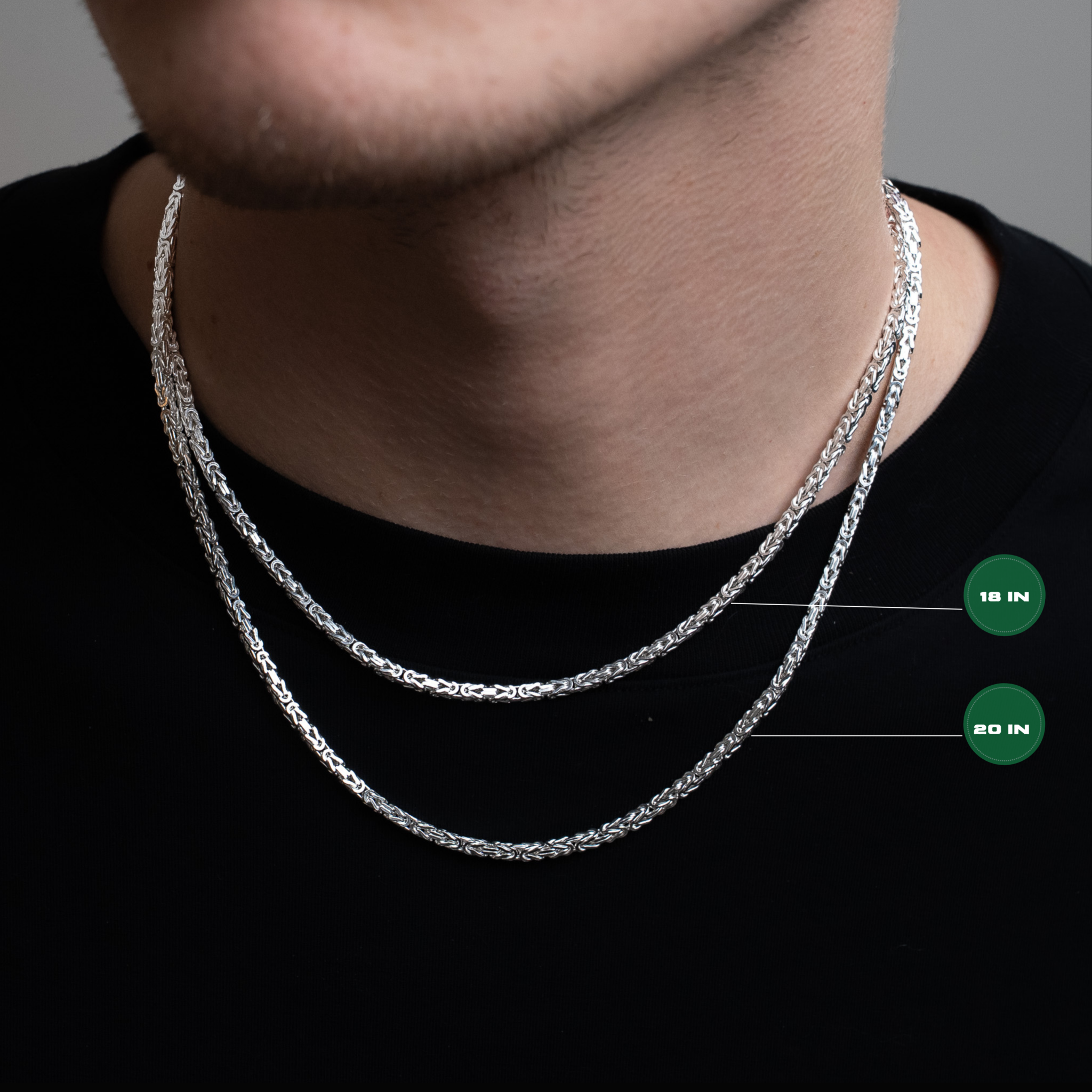 3MM Byzantine Chain 925 Sterling Silver