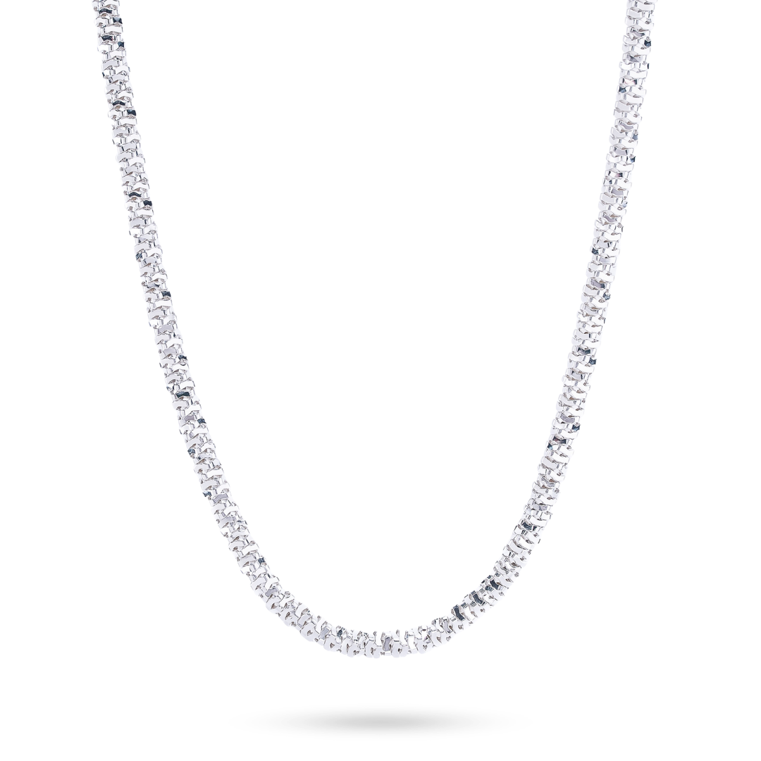 4MM Diamond Cut Sparkle Rock Chain 925 Sterling Silver