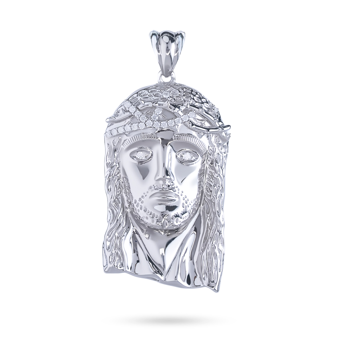 Jesus Piece Pendant in 925 Sterling Silver